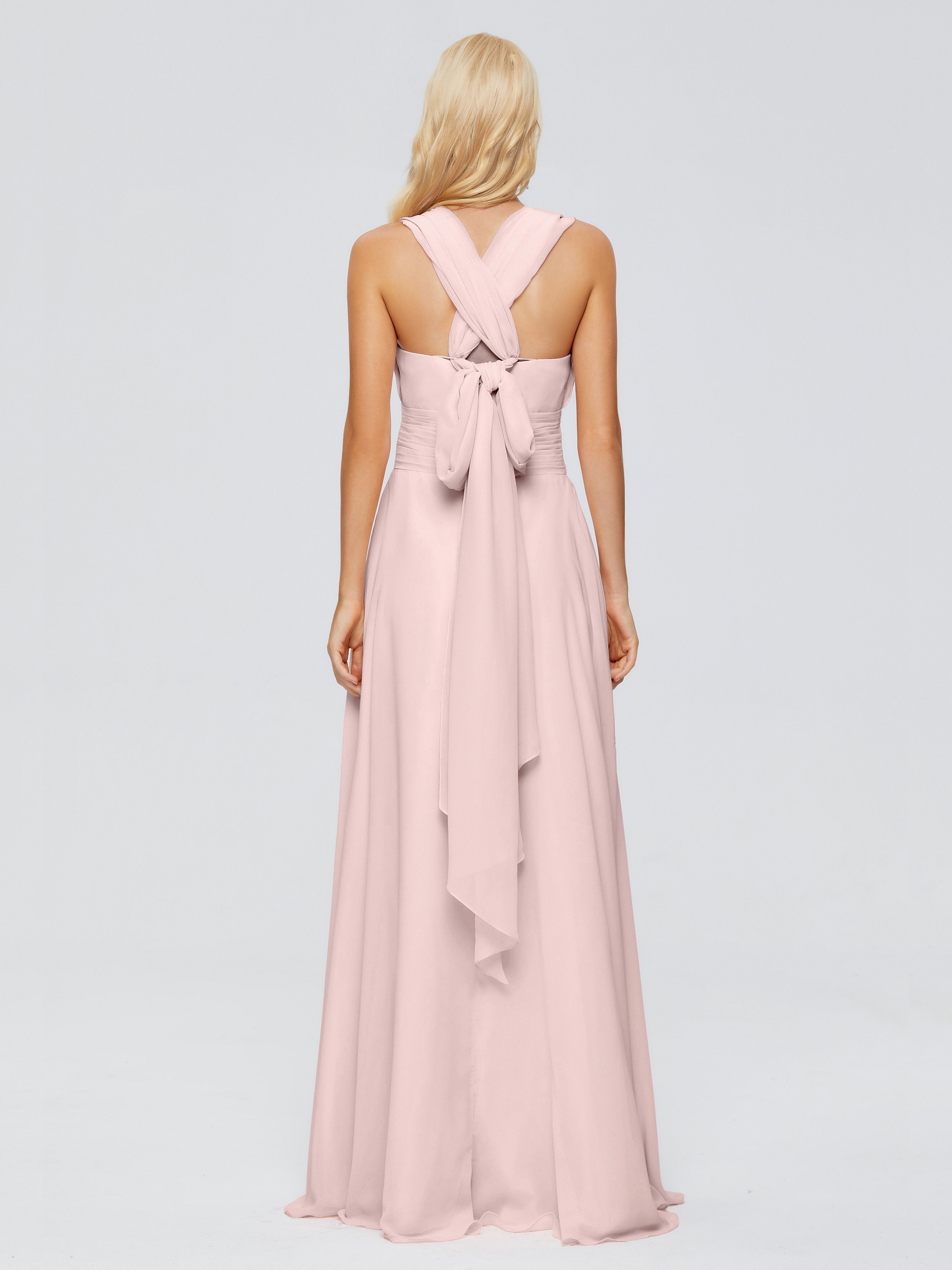 Ximena Straps Ribbon Chiffon Bridesmaid Dresses
