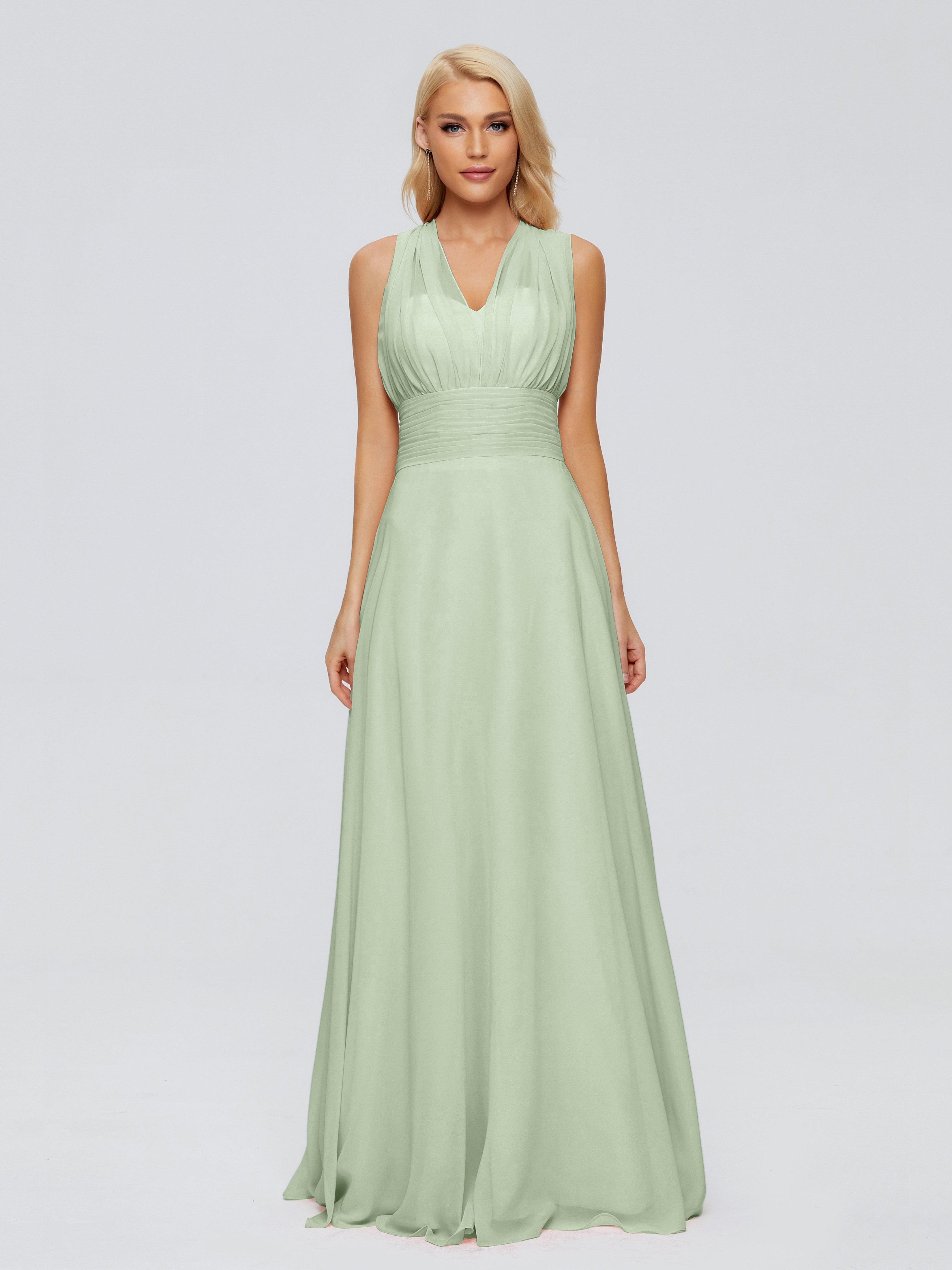 Ximena Straps Ribbon Chiffon Bridesmaid Dresses