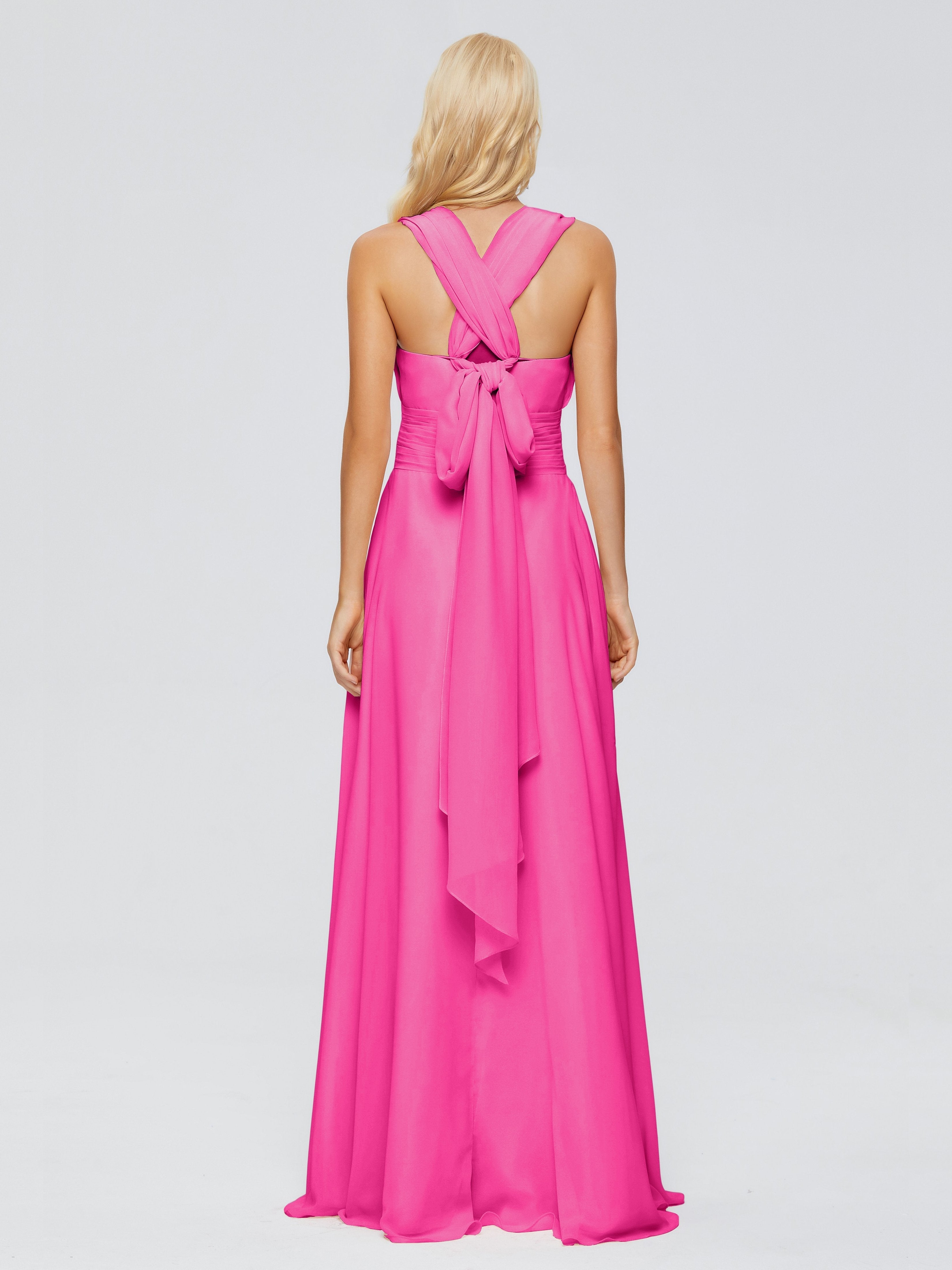 Ximena Straps Ribbon Chiffon Bridesmaid Dresses