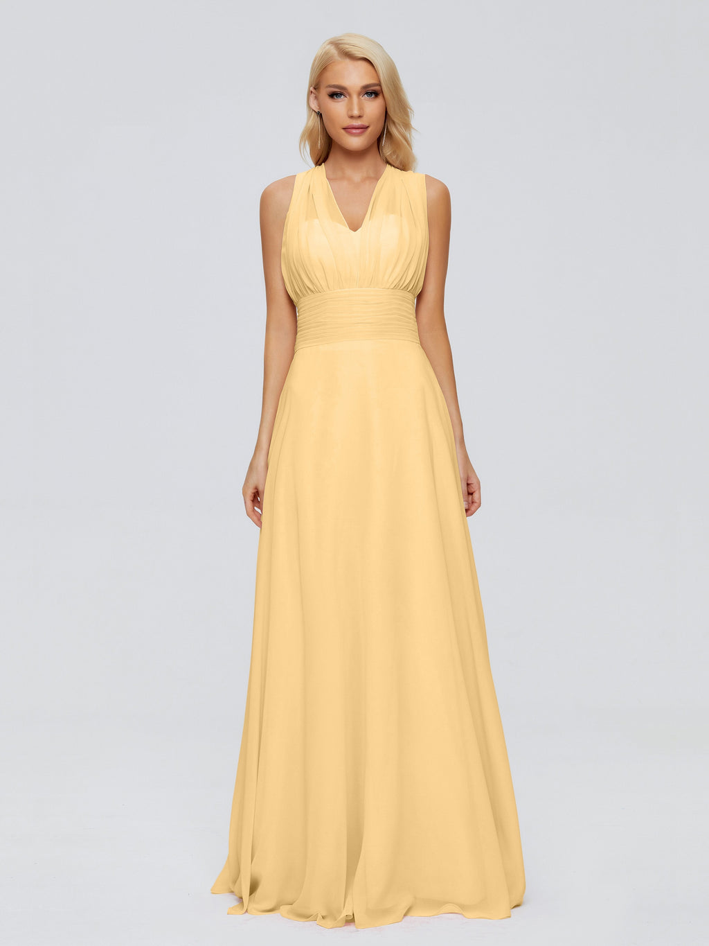 Ximena Straps Ribbon Chiffon Bridesmaid Dresses