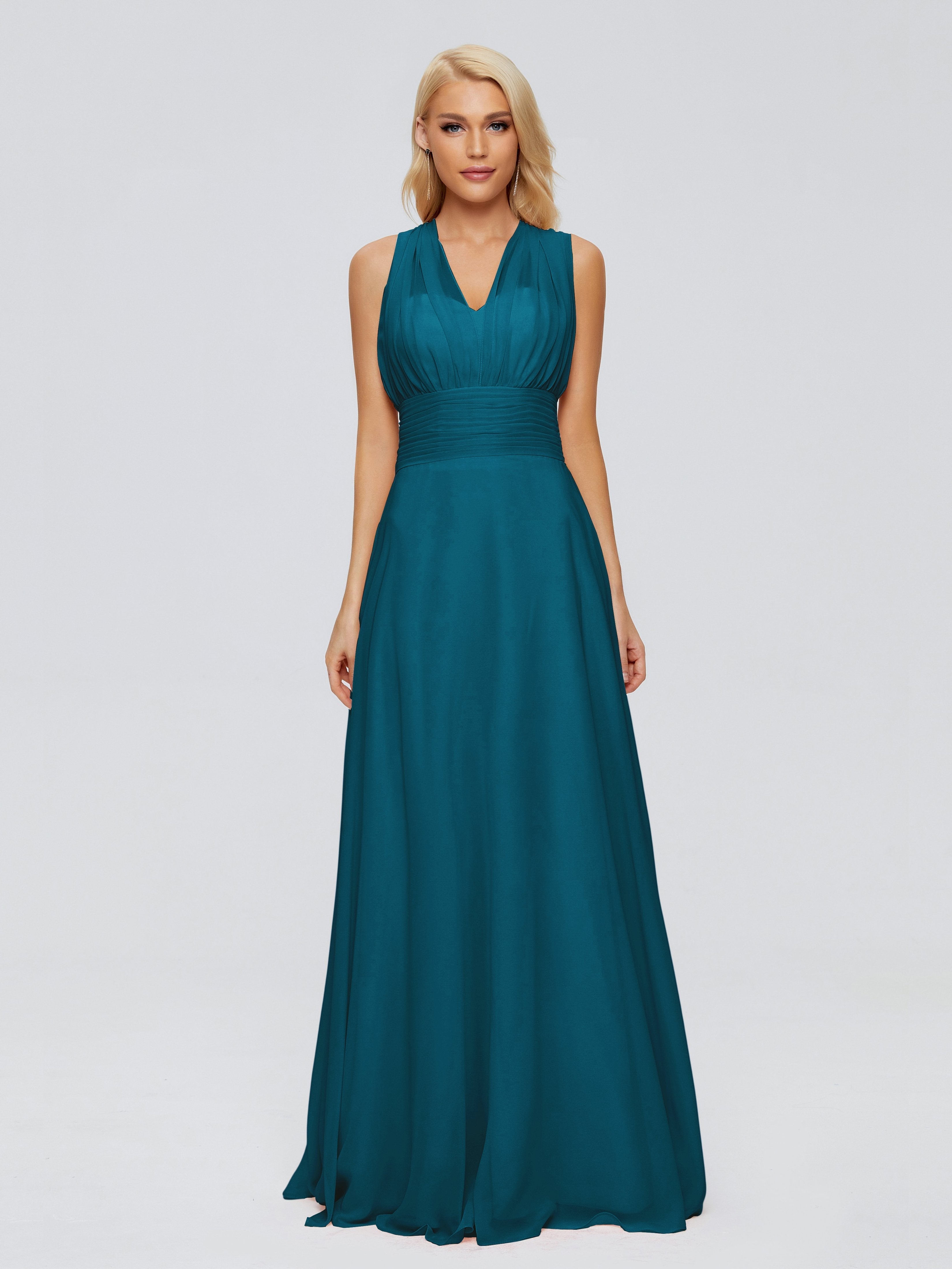 Ximena Straps Ribbon Chiffon Bridesmaid Dresses
