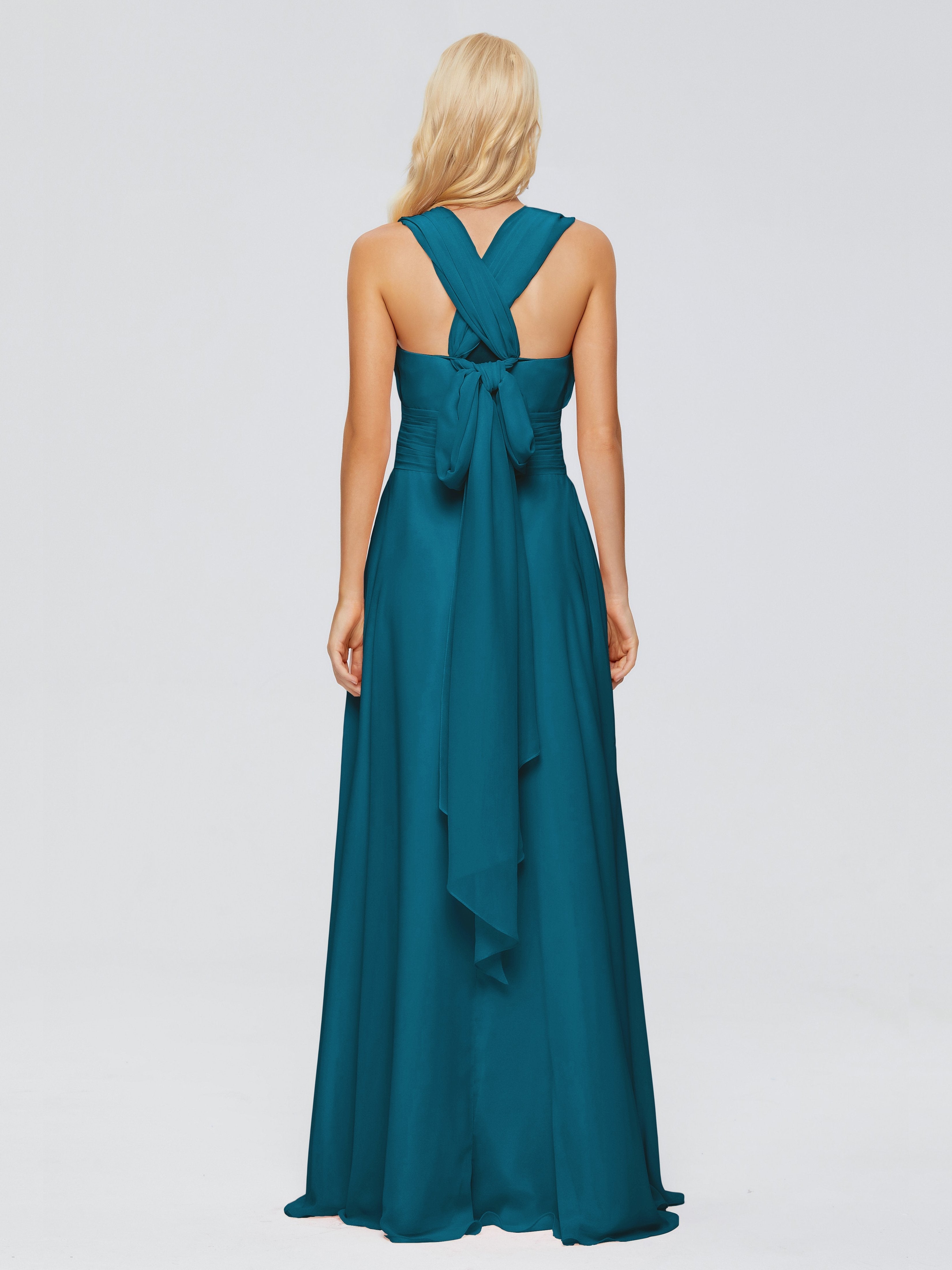Ximena Straps Ribbon Chiffon Bridesmaid Dresses