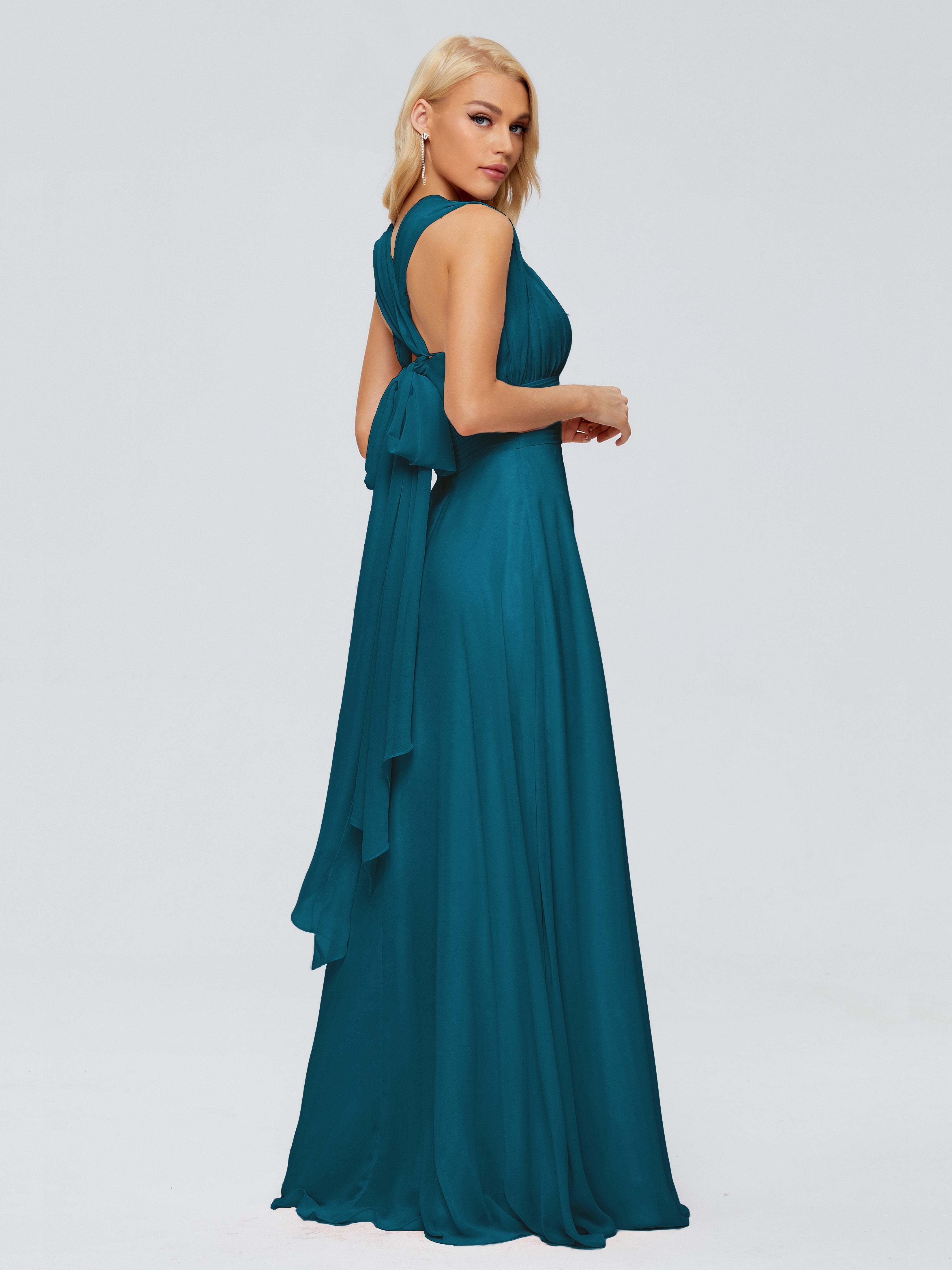 Ximena Straps Ribbon Chiffon Bridesmaid Dresses