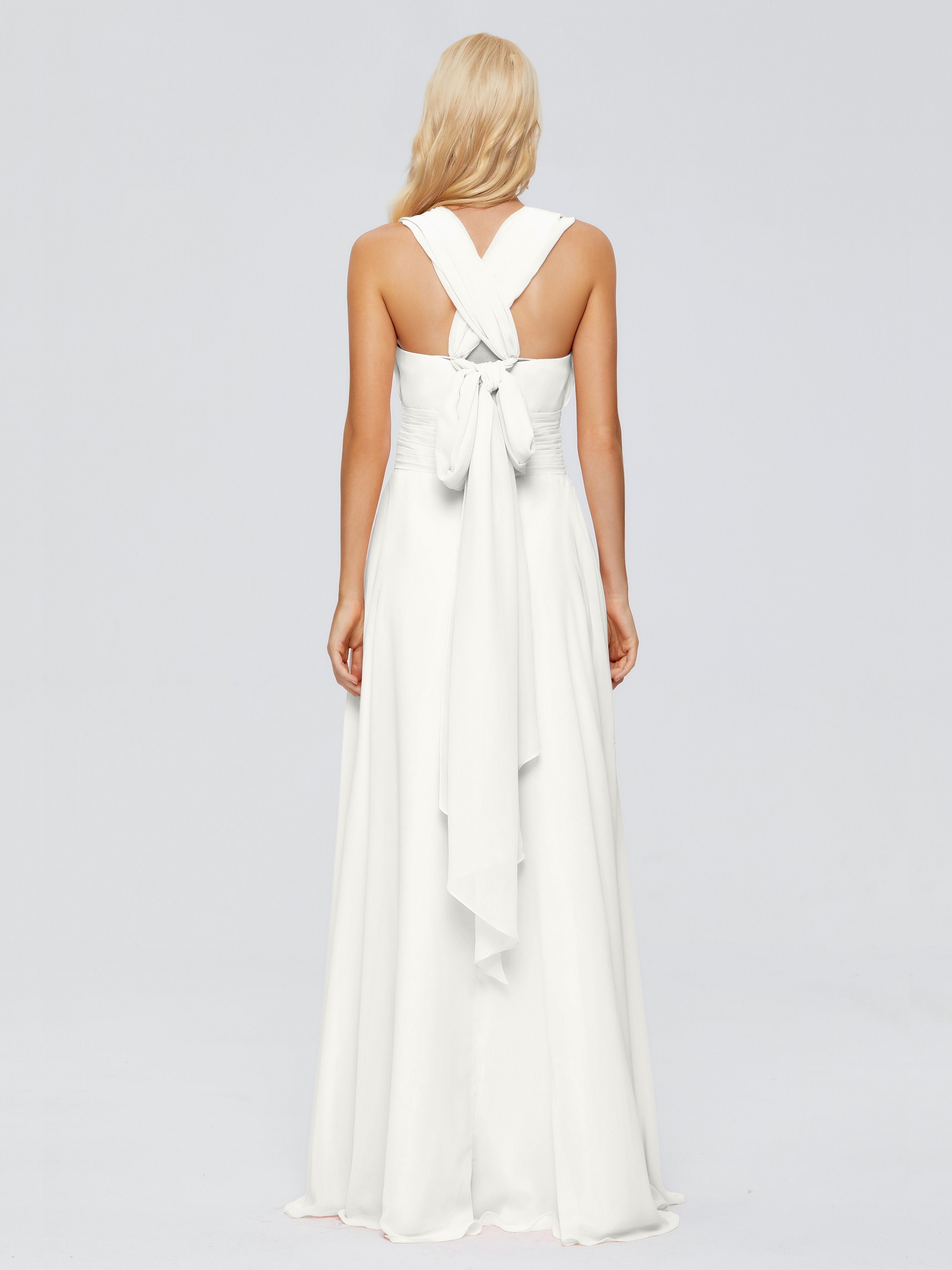 Ximena Straps Ribbon Chiffon Bridesmaid Dresses
