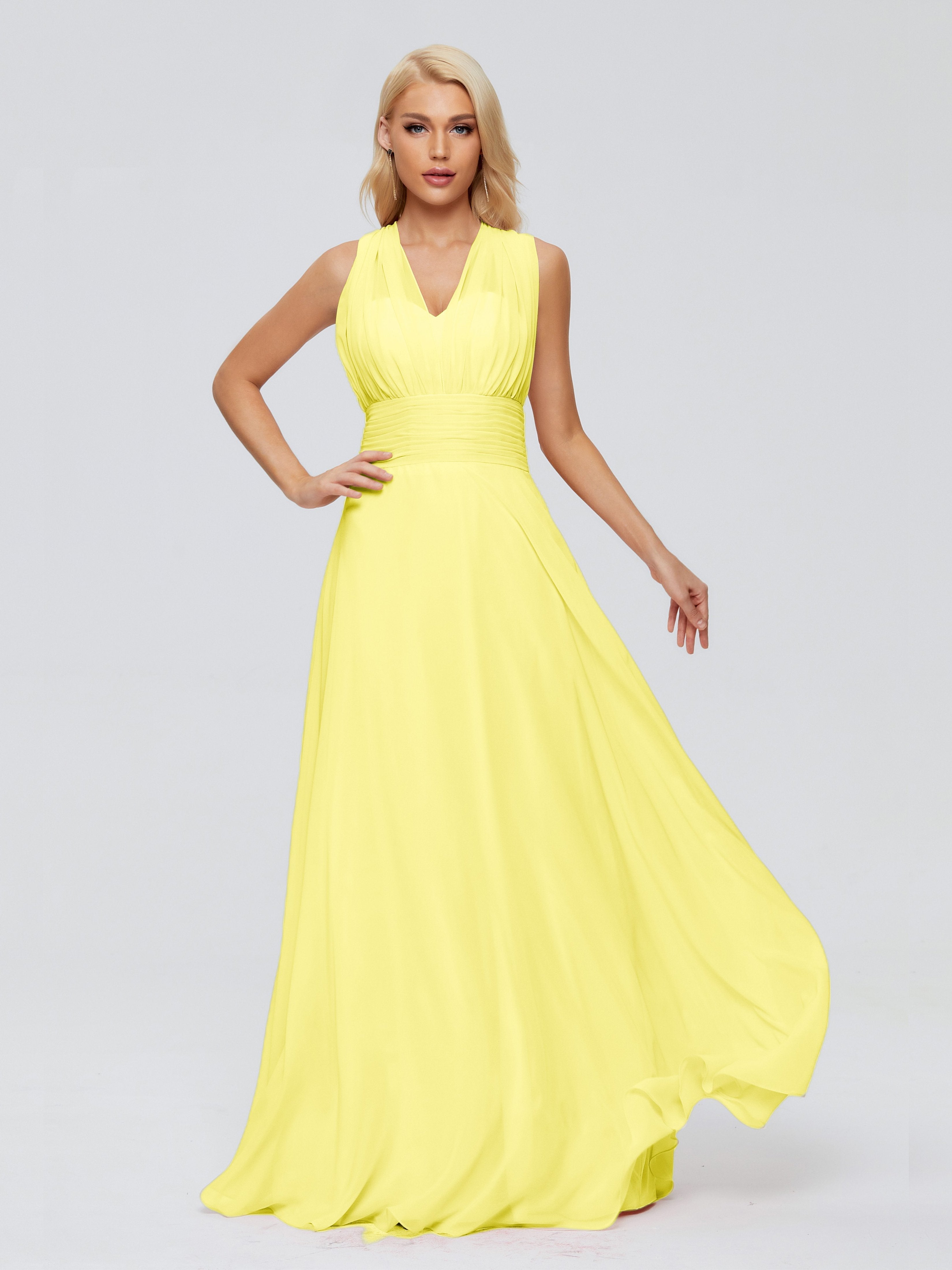 Ximena Straps Ribbon Chiffon Bridesmaid Dresses