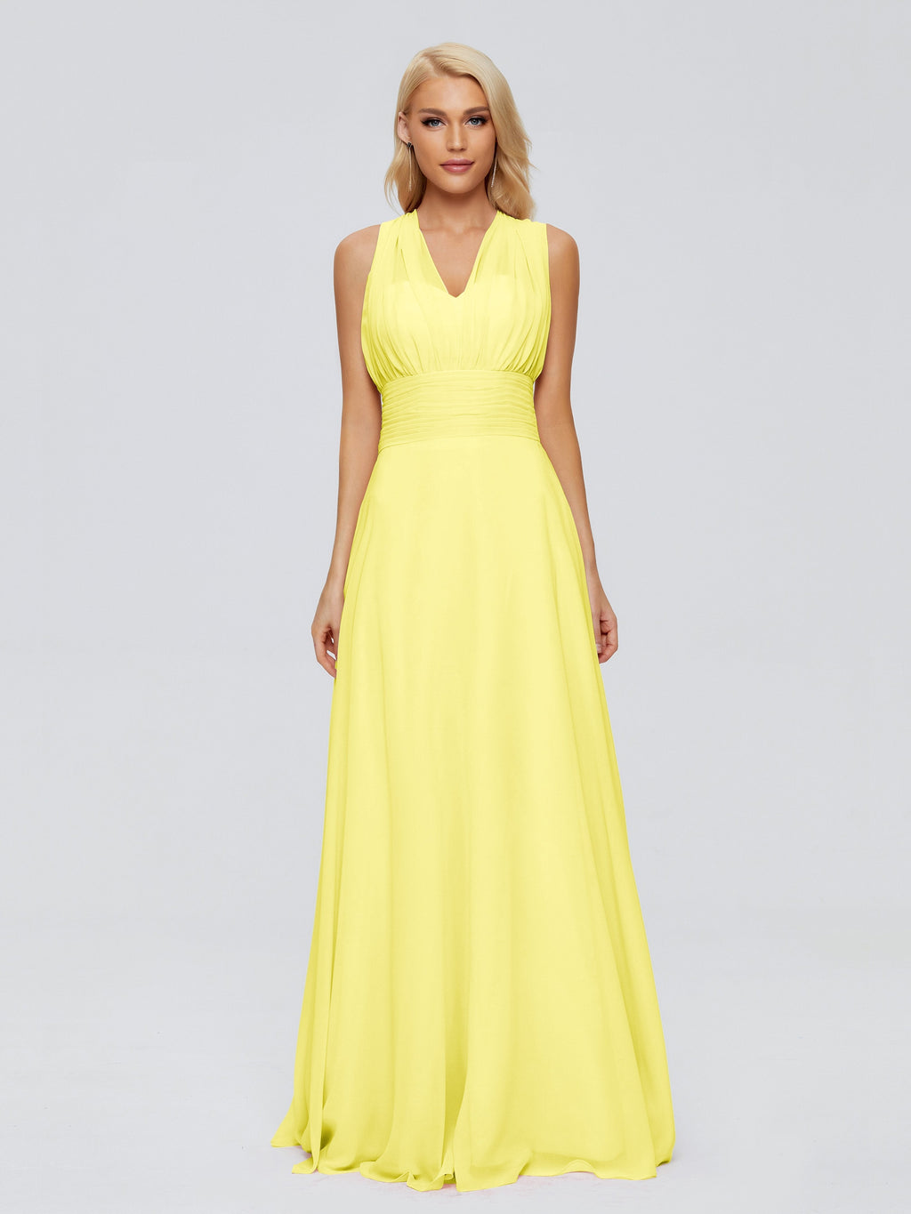 Ximena Straps Ribbon Chiffon Bridesmaid Dresses