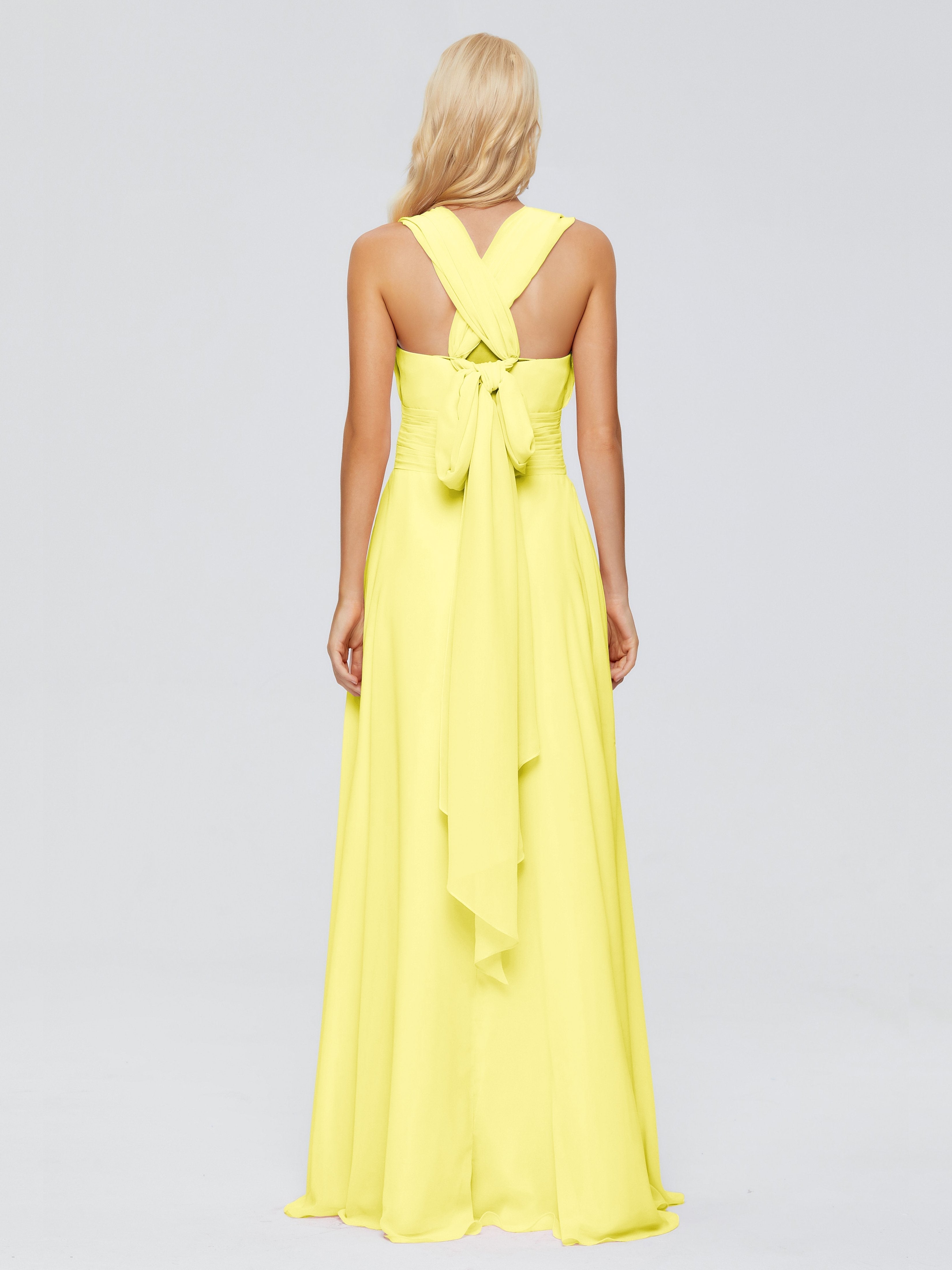 Ximena Straps Ribbon Chiffon Bridesmaid Dresses