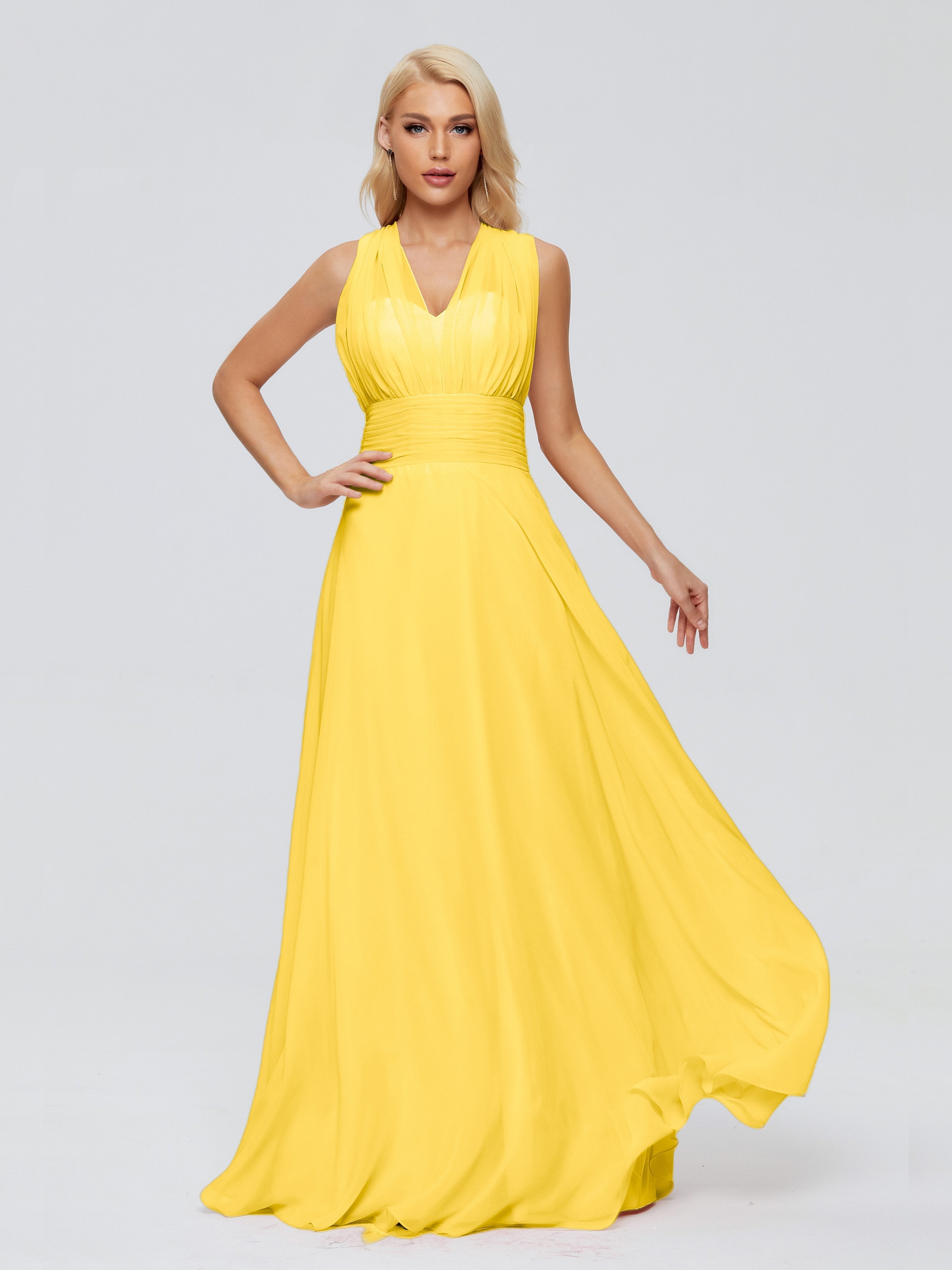 Ximena Straps Ribbon Chiffon Bridesmaid Dresses