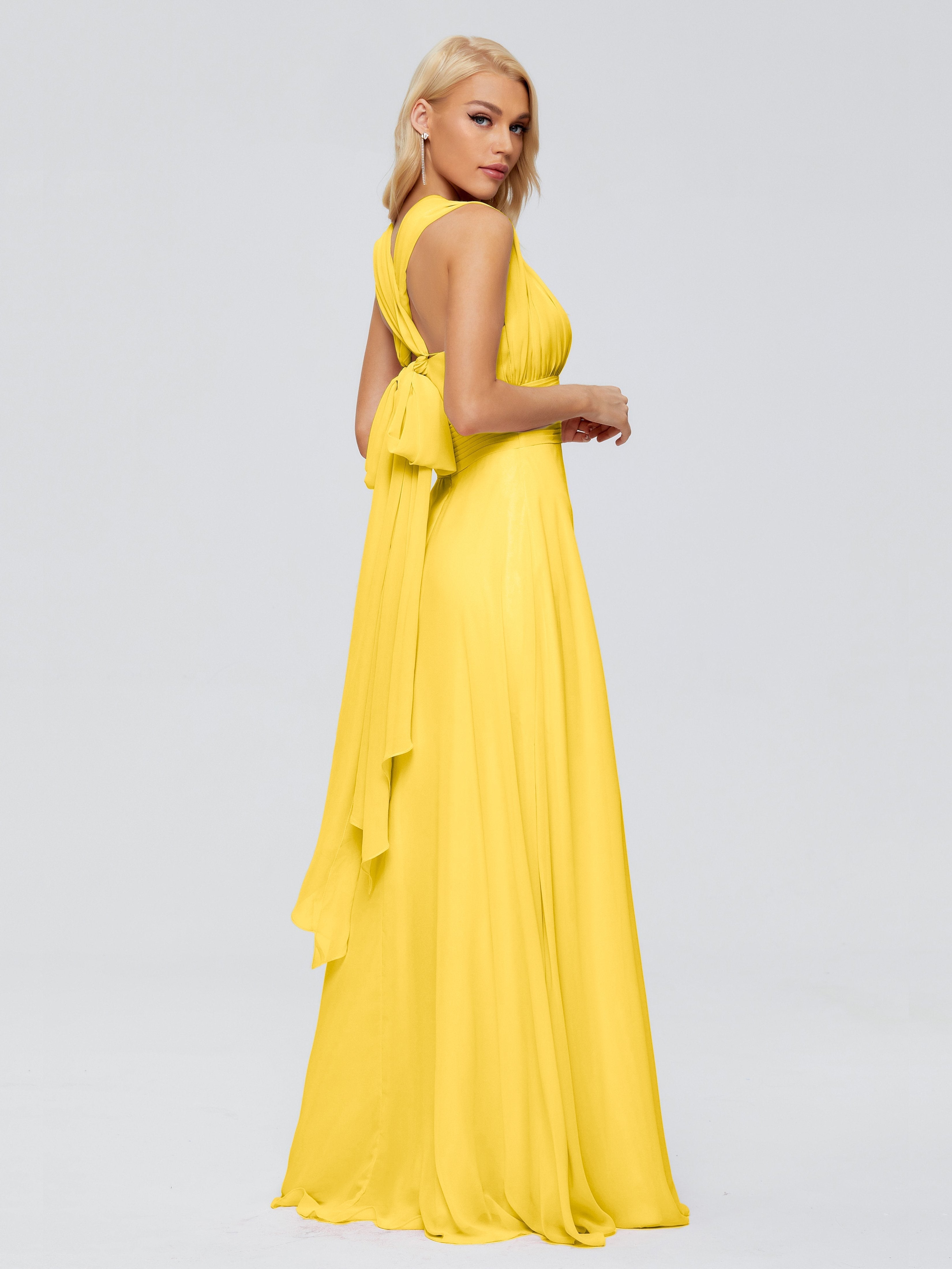 Ximena Straps Ribbon Chiffon Bridesmaid Dresses