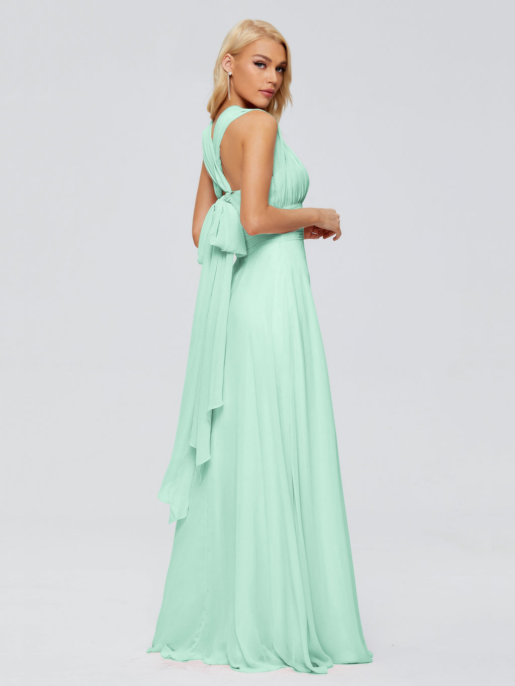 Ximena Straps Ribbon Chiffon Bridesmaid Dresses