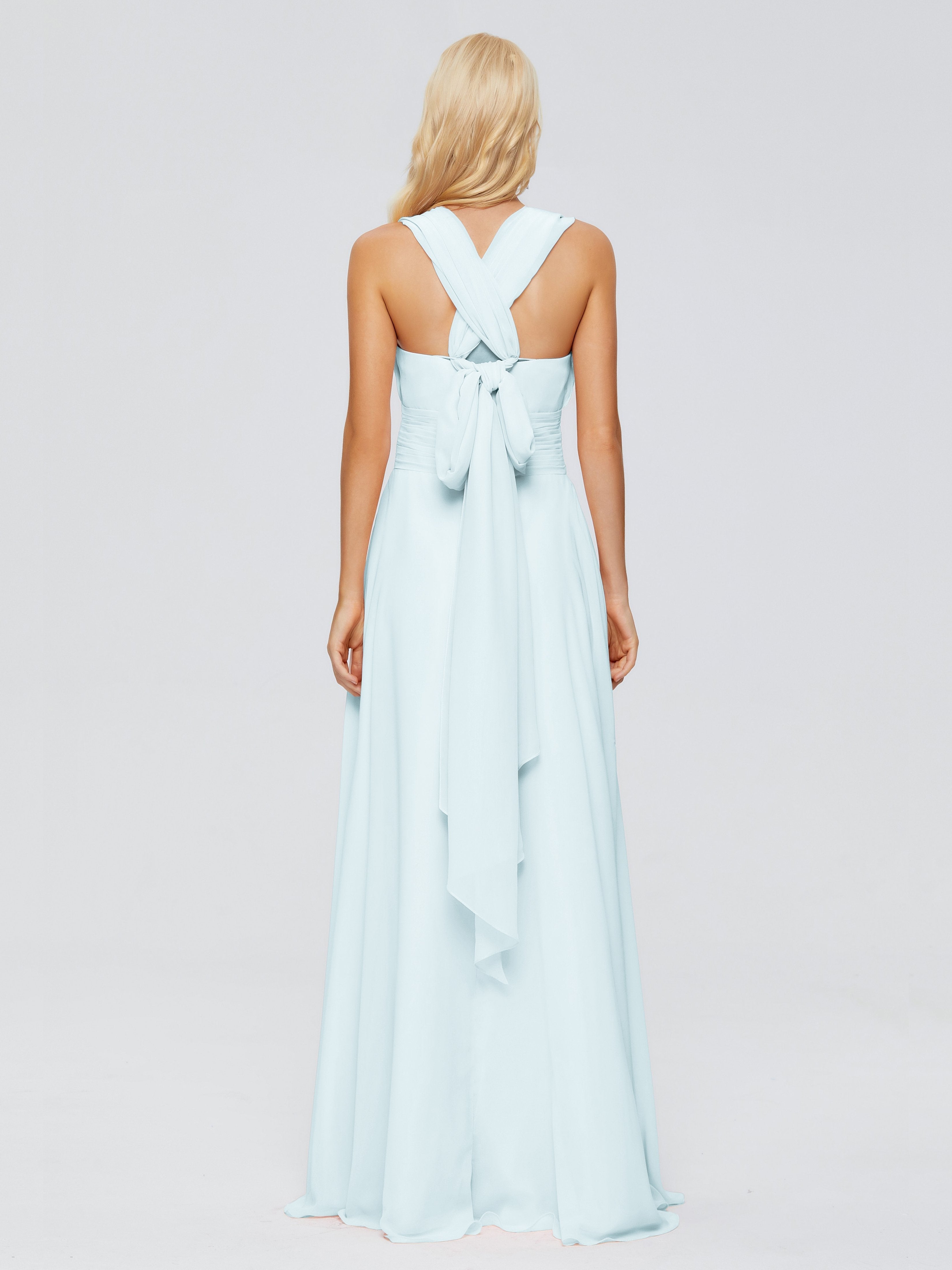 Ximena Straps Ribbon Chiffon Bridesmaid Dresses
