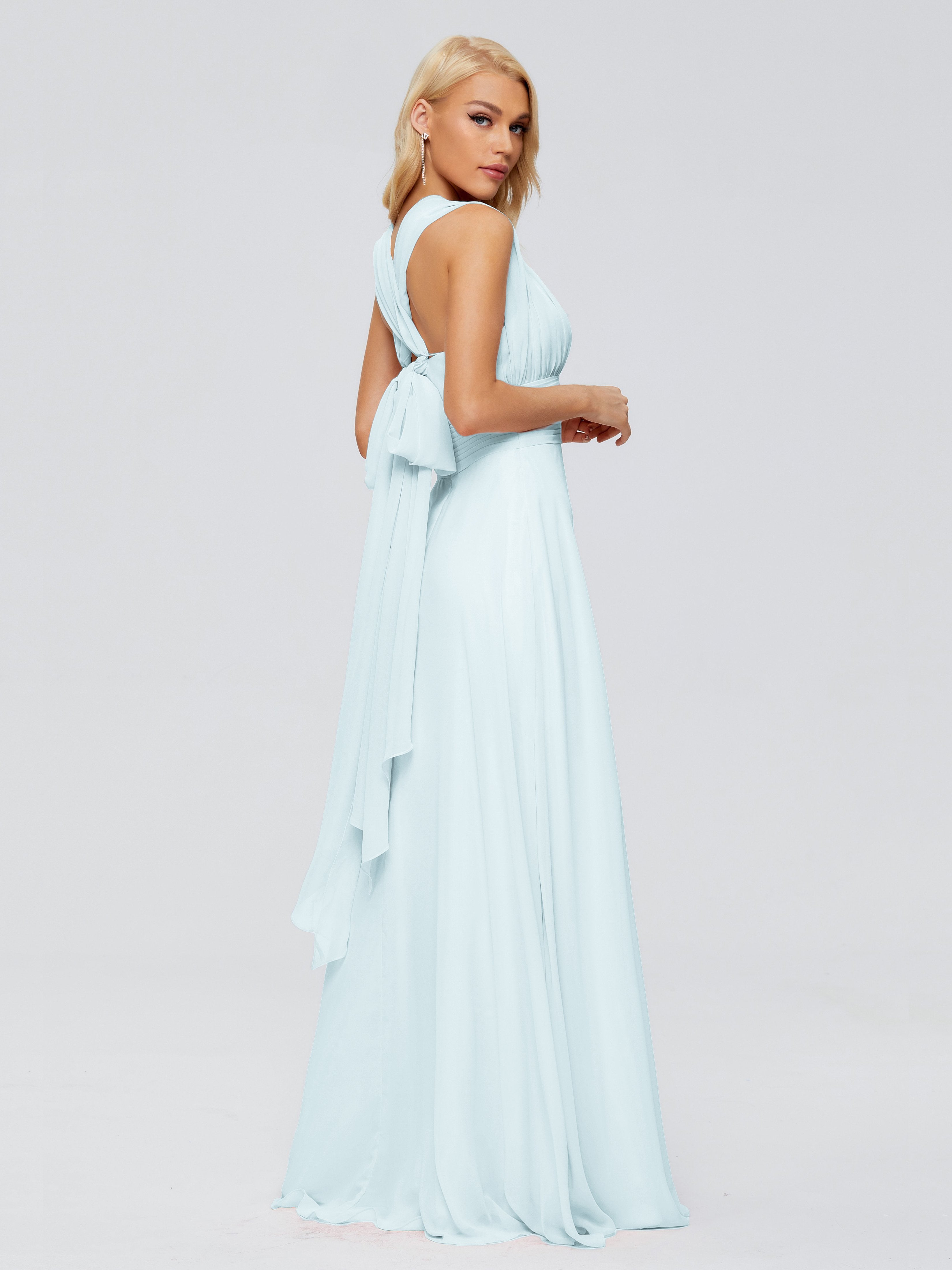 Ximena Straps Ribbon Chiffon Bridesmaid Dresses