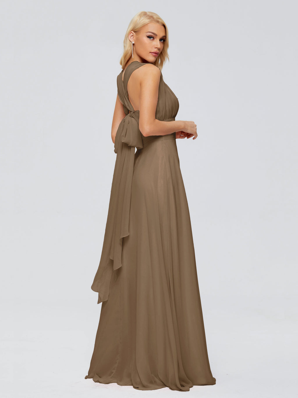 Ximena Straps Ribbon Chiffon Bridesmaid Dresses