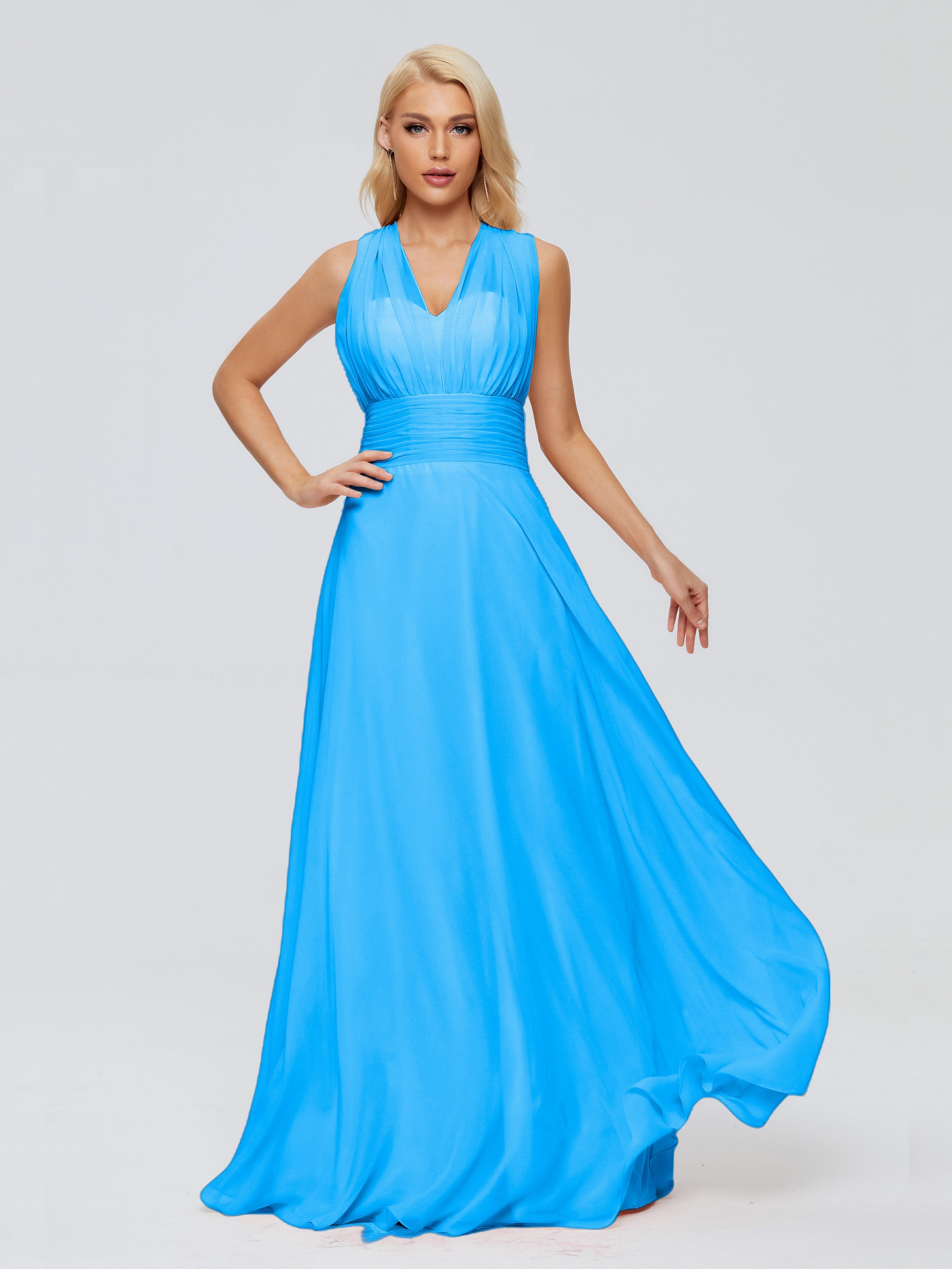 Ximena Straps Ribbon Chiffon Bridesmaid Dresses