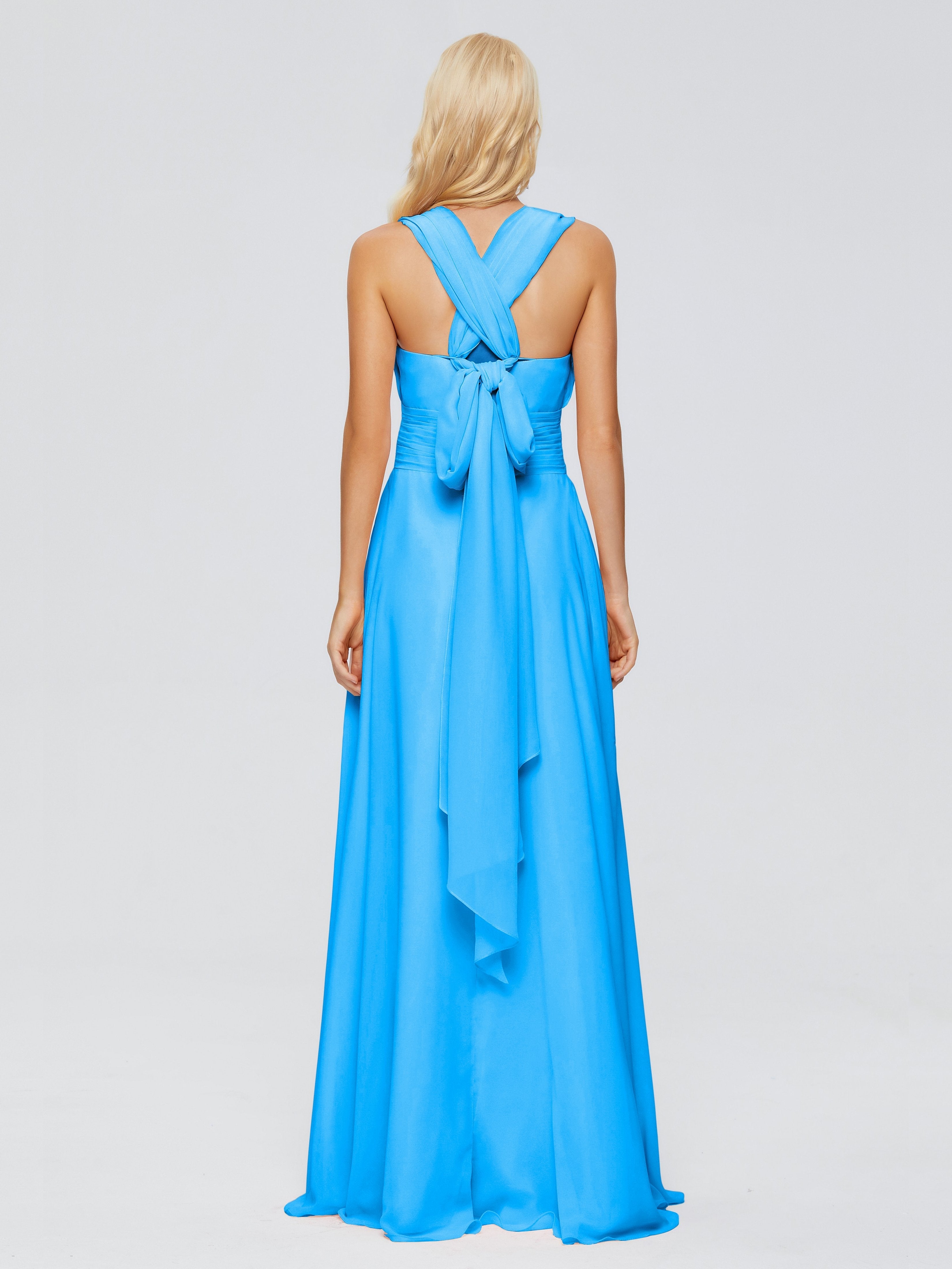 Ximena Straps Ribbon Chiffon Bridesmaid Dresses