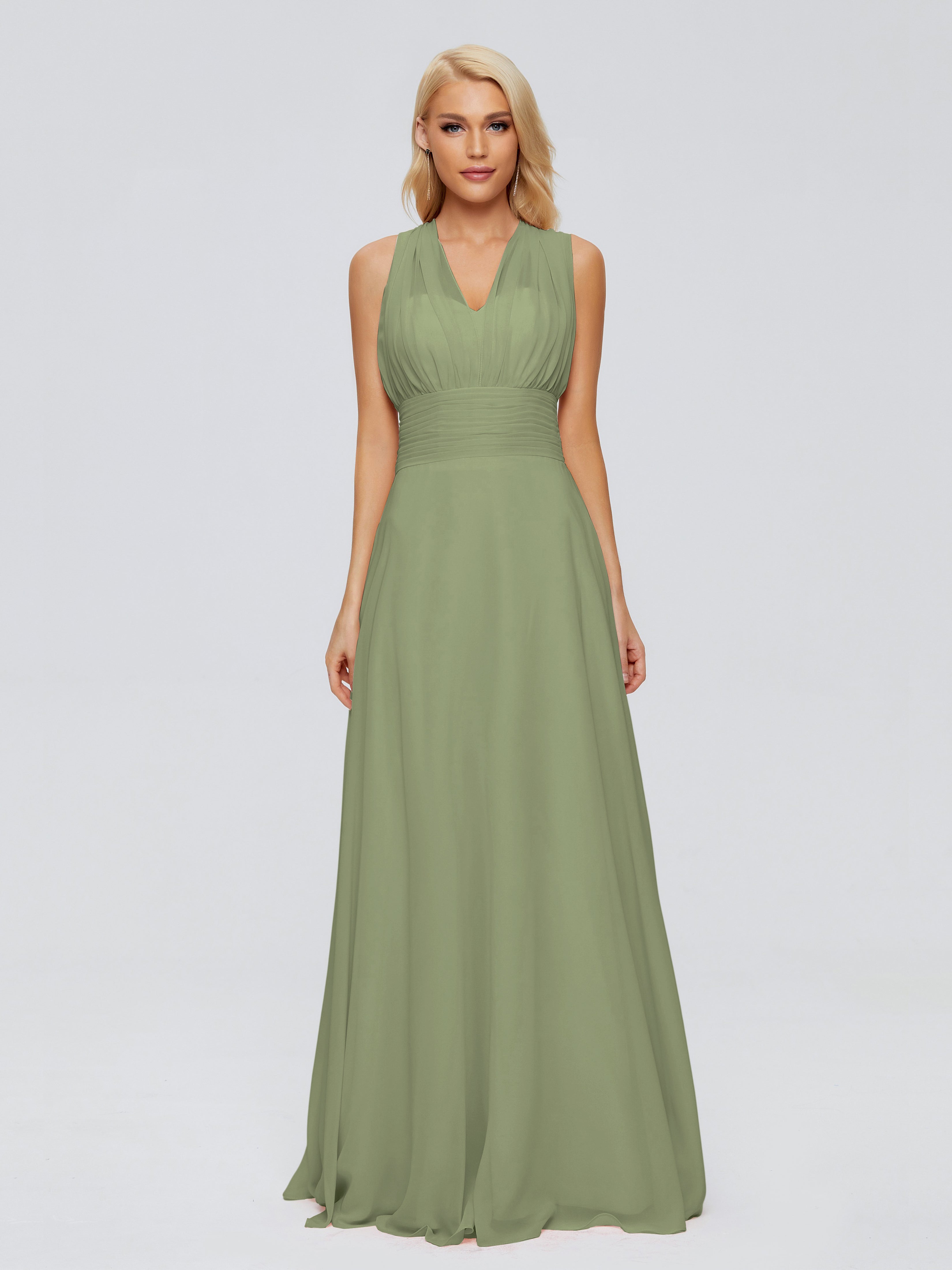 Ximena Straps Ribbon Chiffon Bridesmaid Dresses