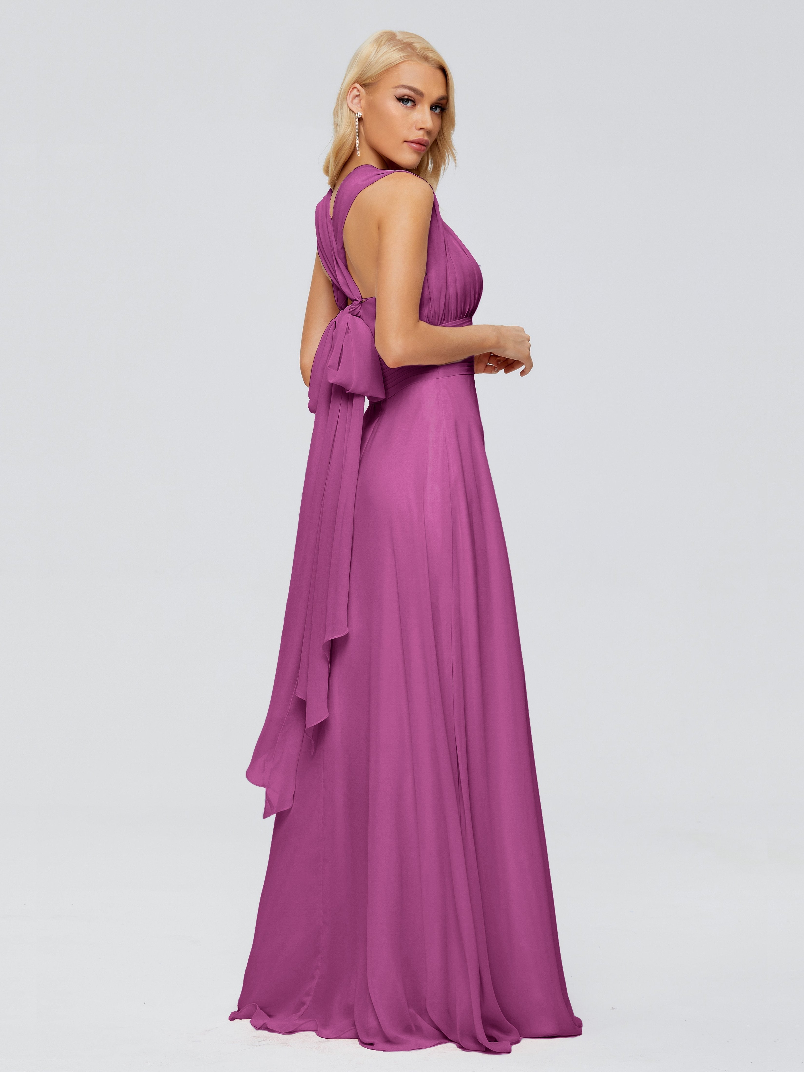 Ximena Straps Ribbon Chiffon Bridesmaid Dresses