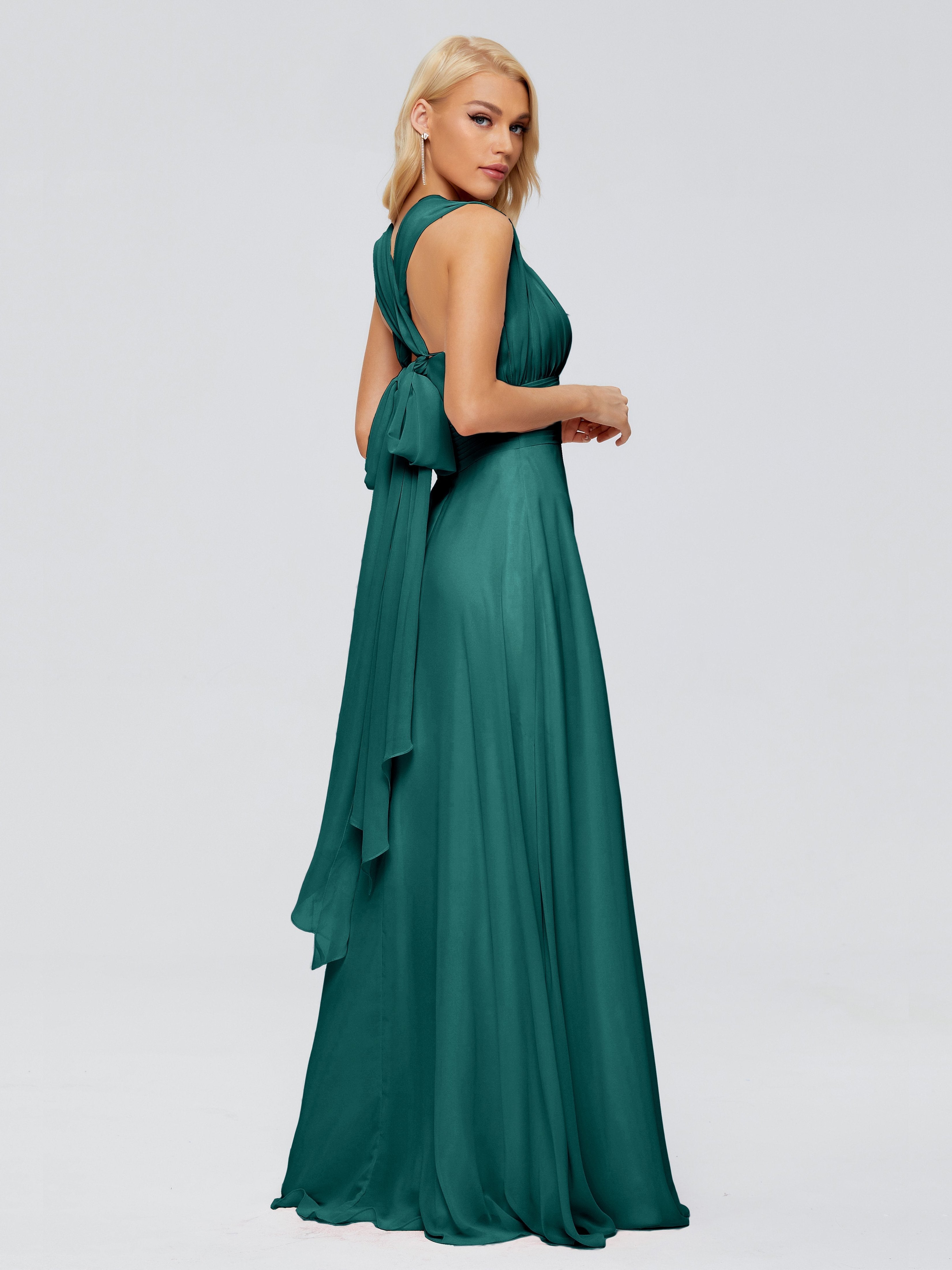 Ximena Straps Ribbon Chiffon Bridesmaid Dresses