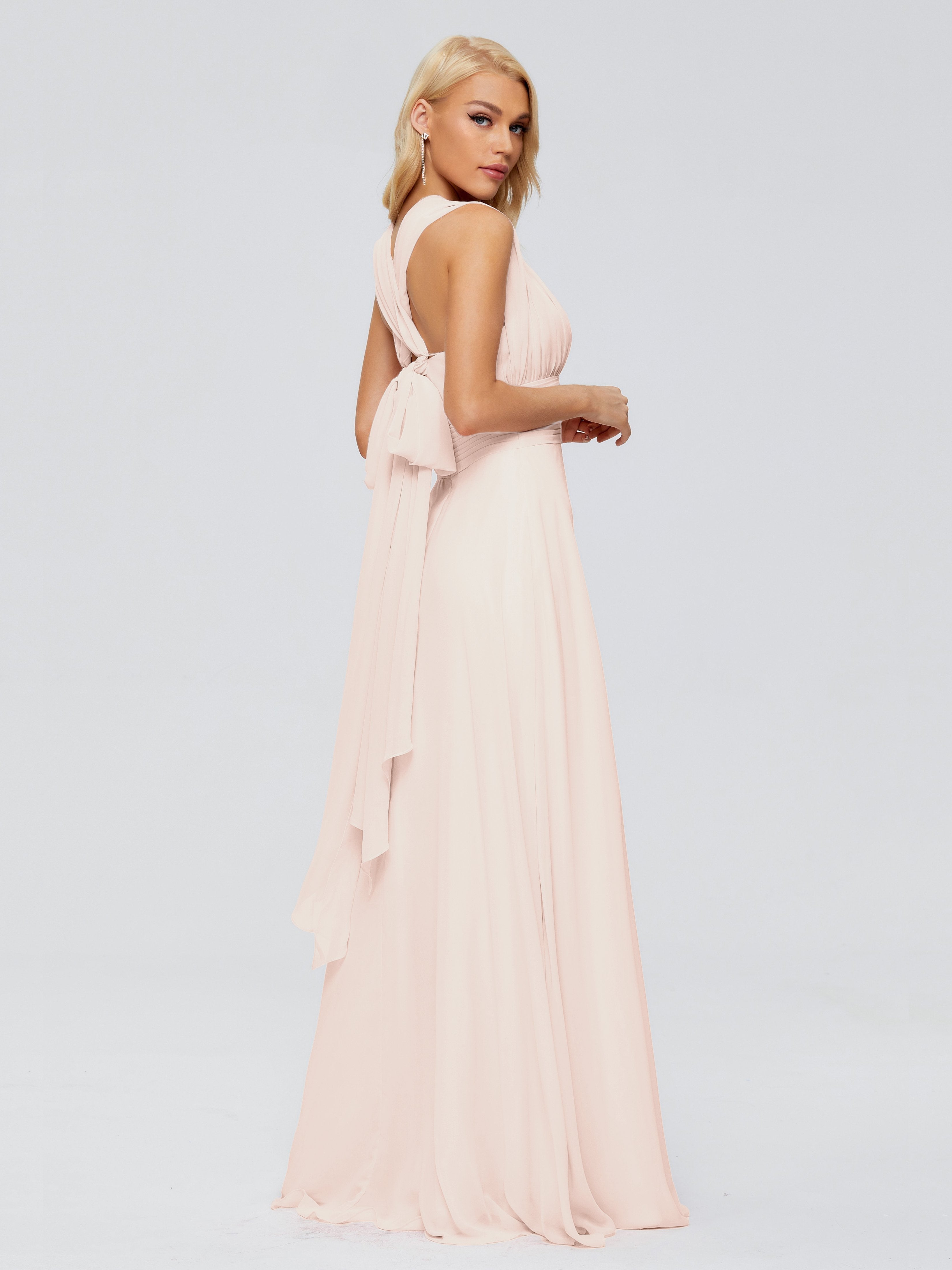 Ximena Straps Ribbon Chiffon Bridesmaid Dresses