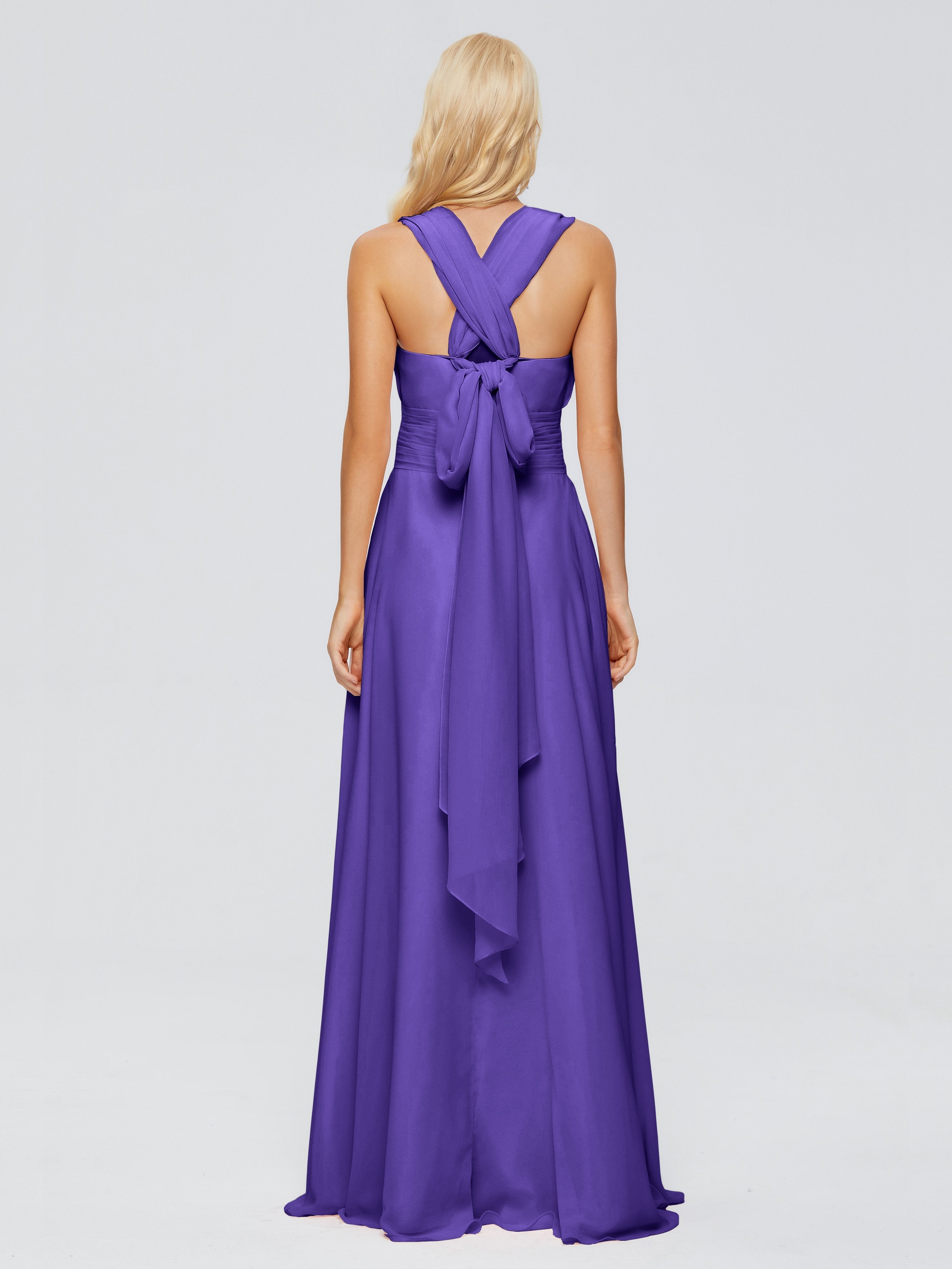 Ximena Straps Ribbon Chiffon Bridesmaid Dresses