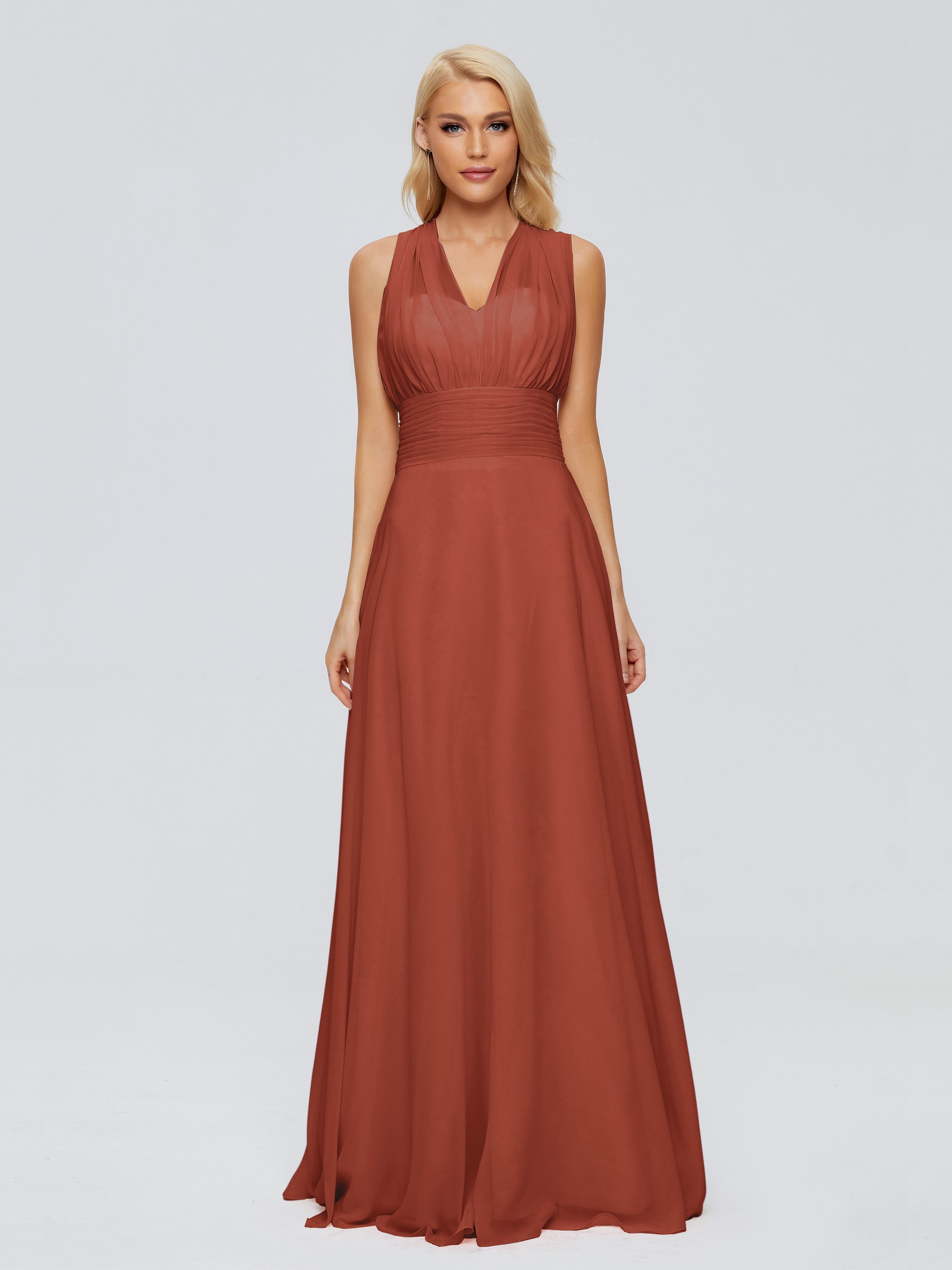 Ximena Straps Ribbon Chiffon Bridesmaid Dresses