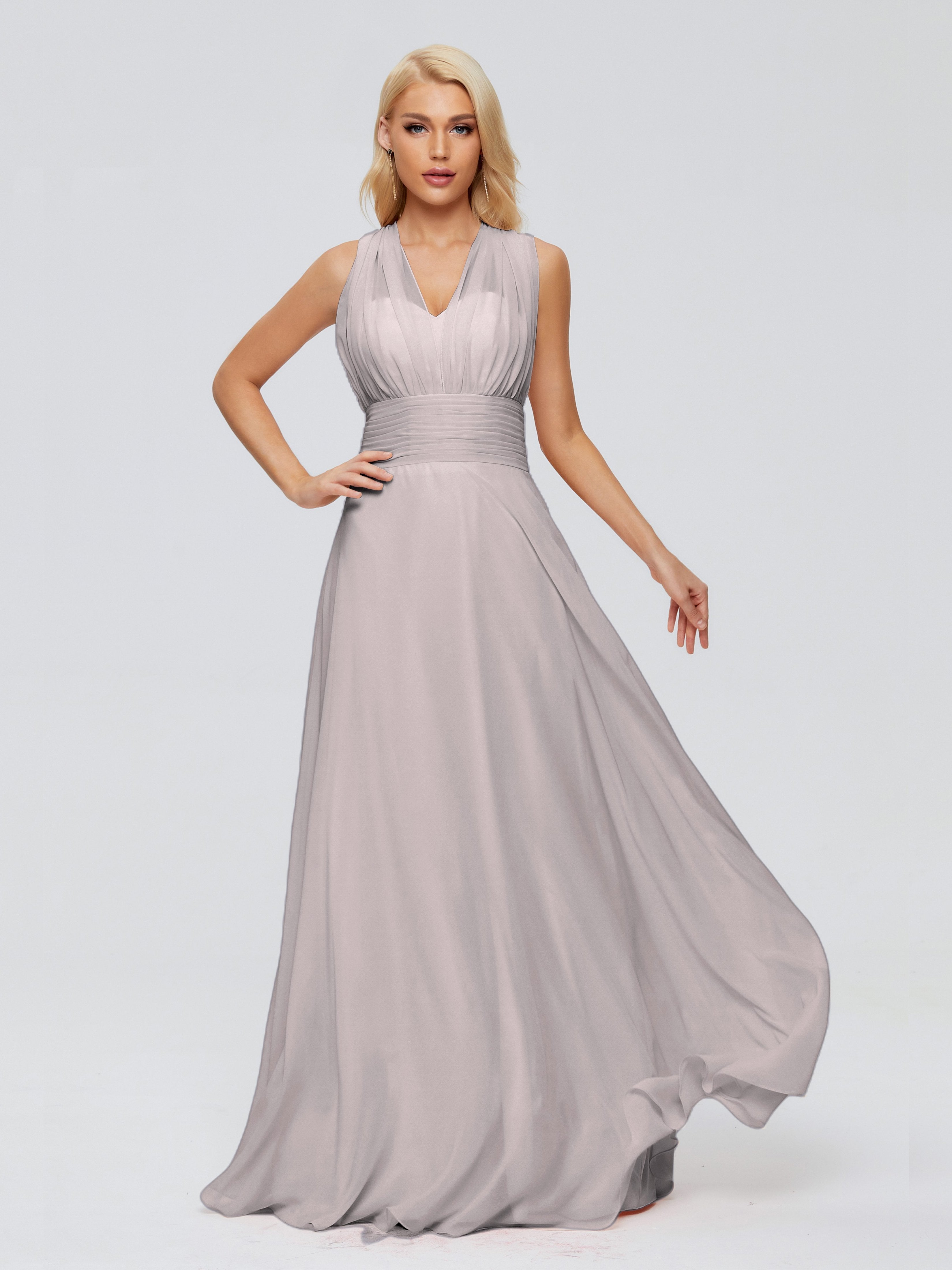 Ximena Straps Ribbon Chiffon Bridesmaid Dresses
