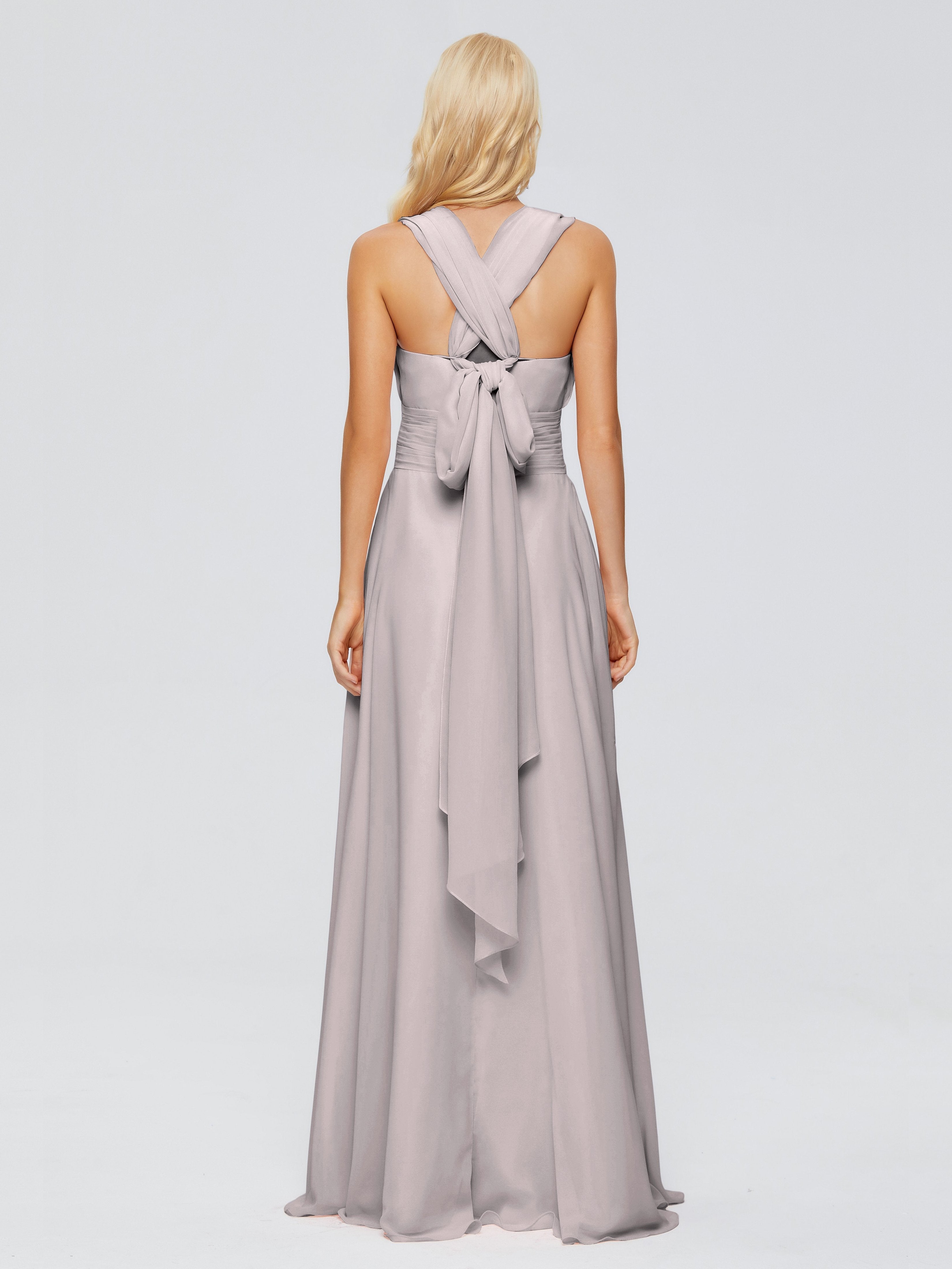 Ximena Straps Ribbon Chiffon Bridesmaid Dresses