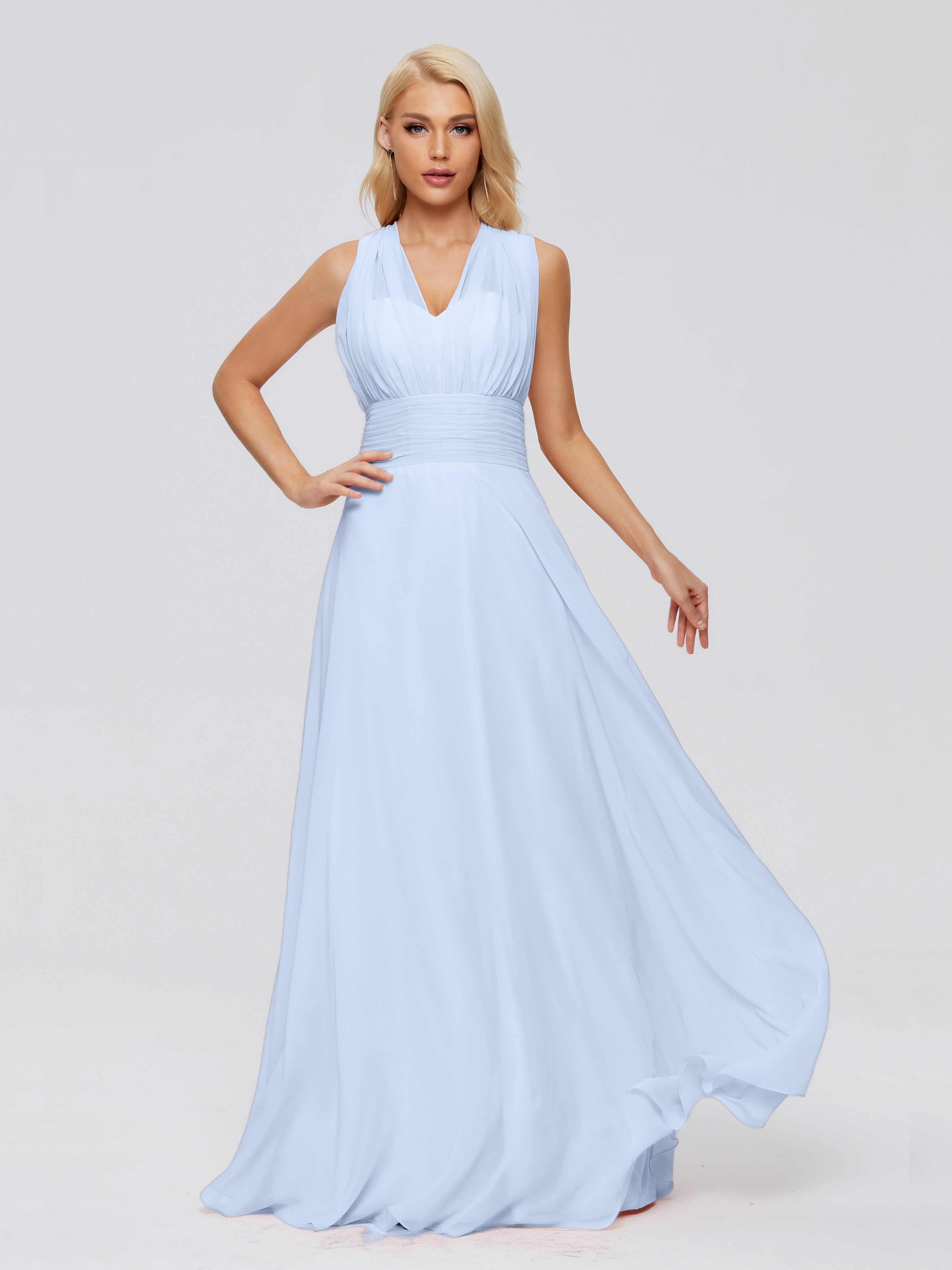 Ximena Straps Ribbon Chiffon Bridesmaid Dresses