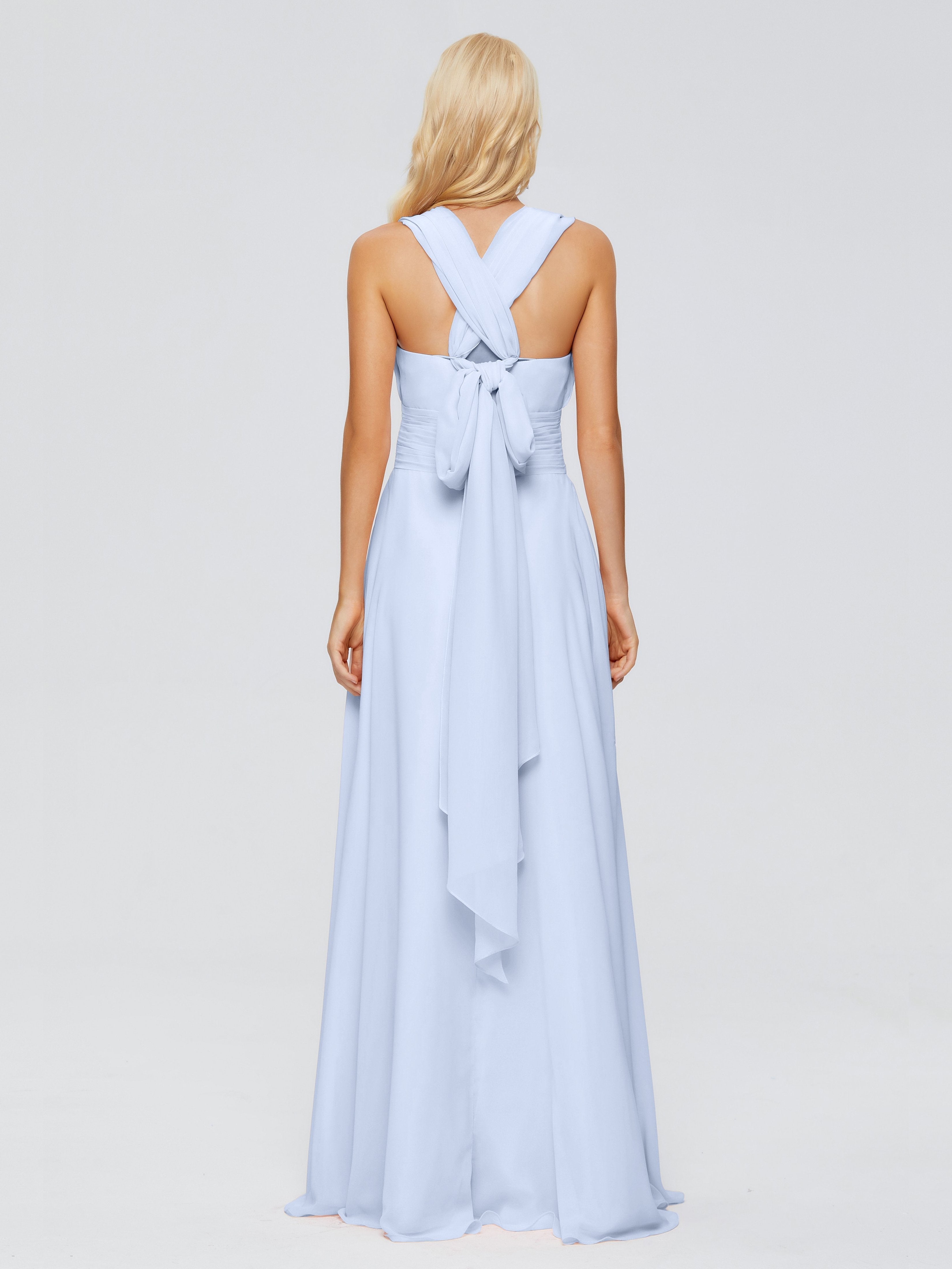 Ximena Straps Ribbon Chiffon Bridesmaid Dresses