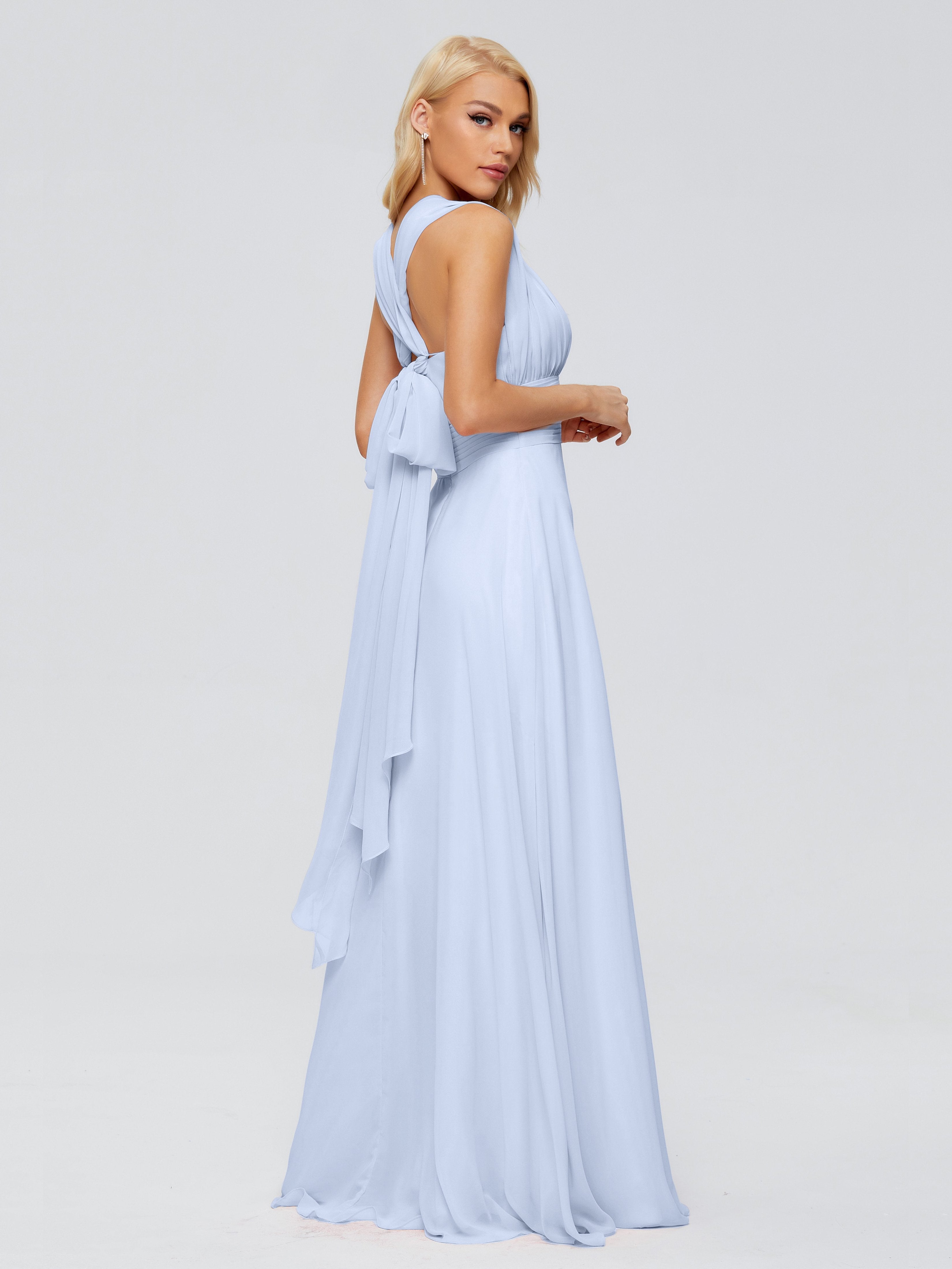 Ximena Straps Ribbon Chiffon Bridesmaid Dresses