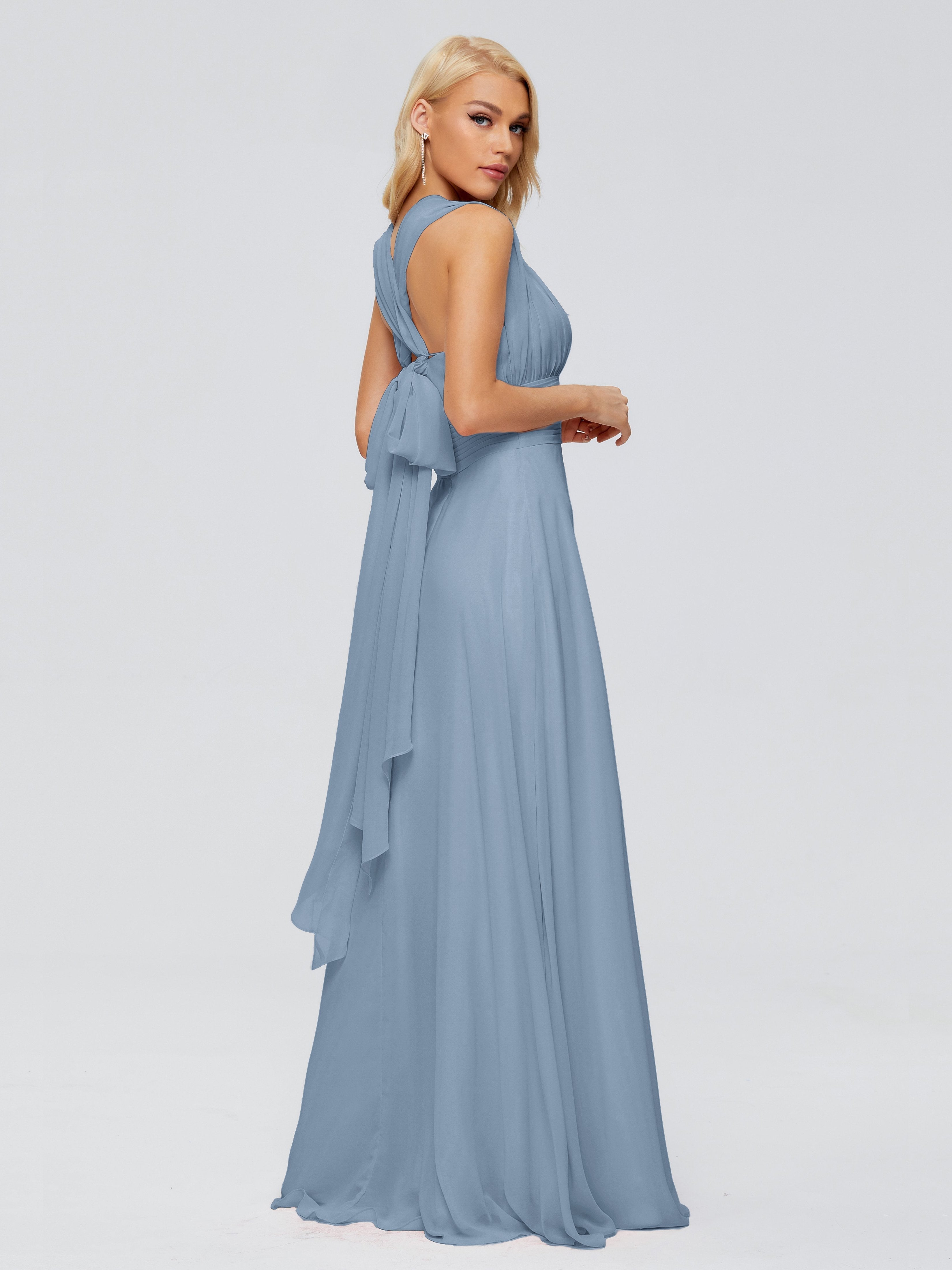 Ximena Straps Ribbon Chiffon Bridesmaid Dresses