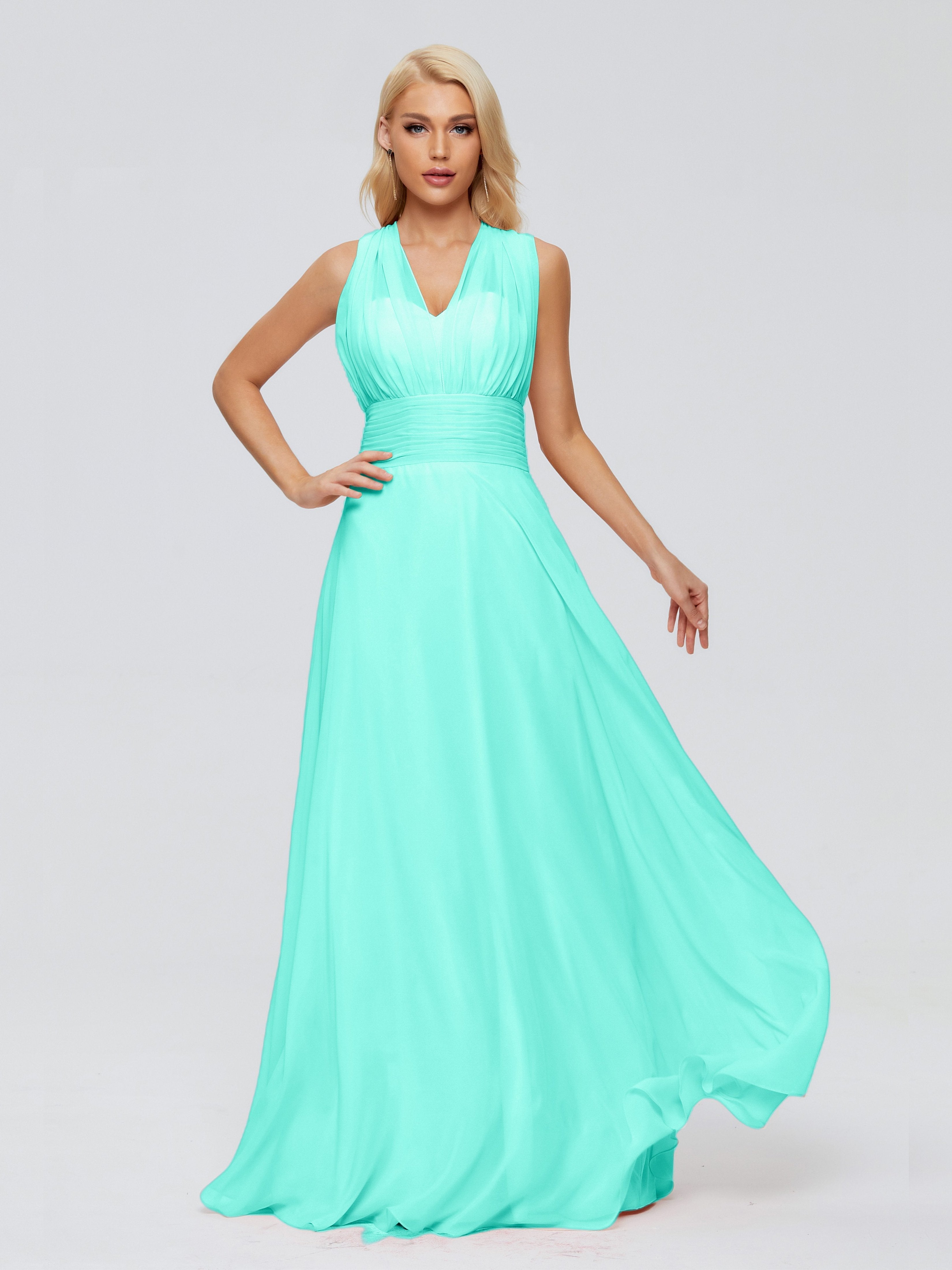 Ximena Straps Ribbon Chiffon Bridesmaid Dresses