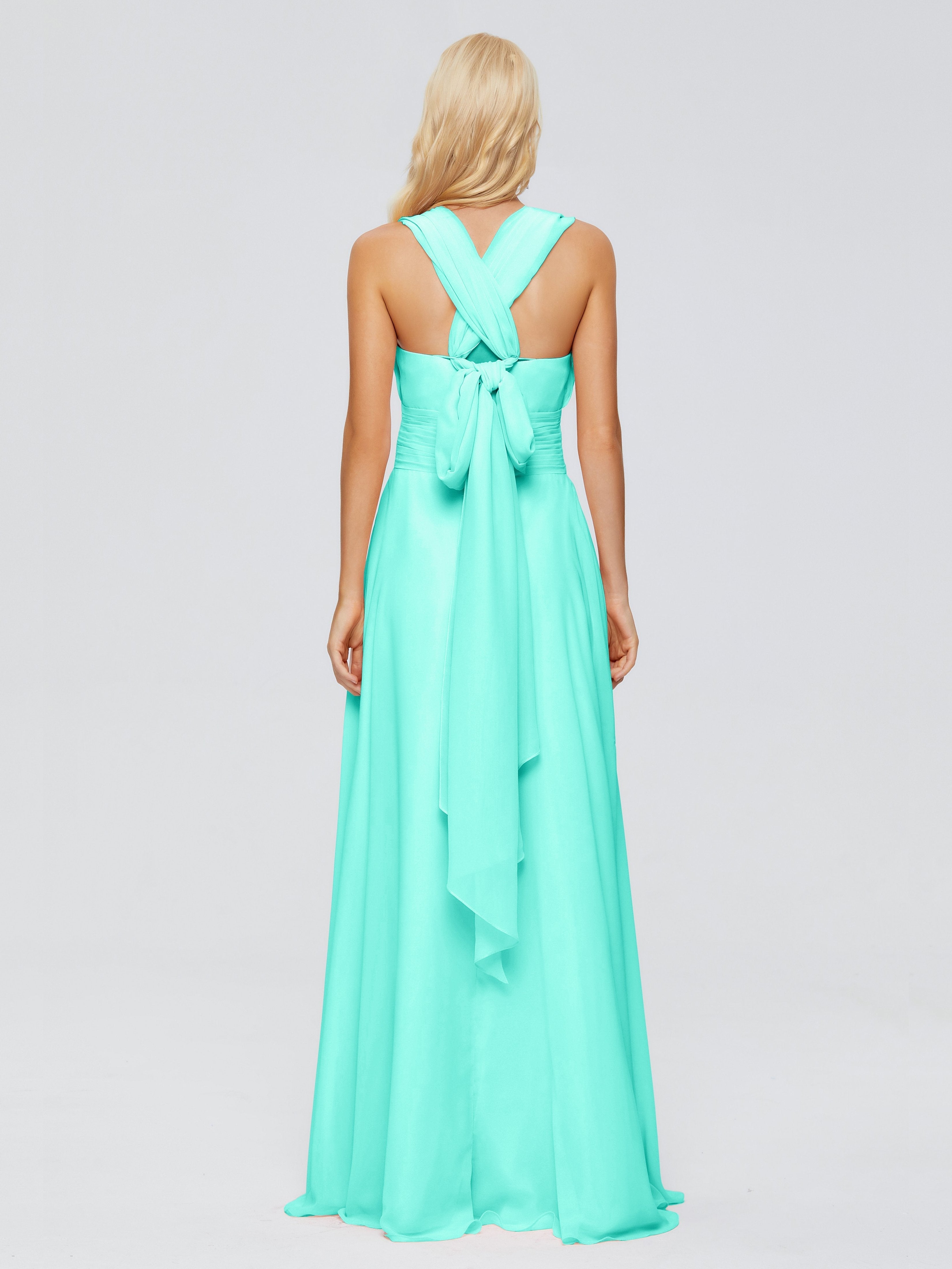 Ximena Straps Ribbon Chiffon Bridesmaid Dresses