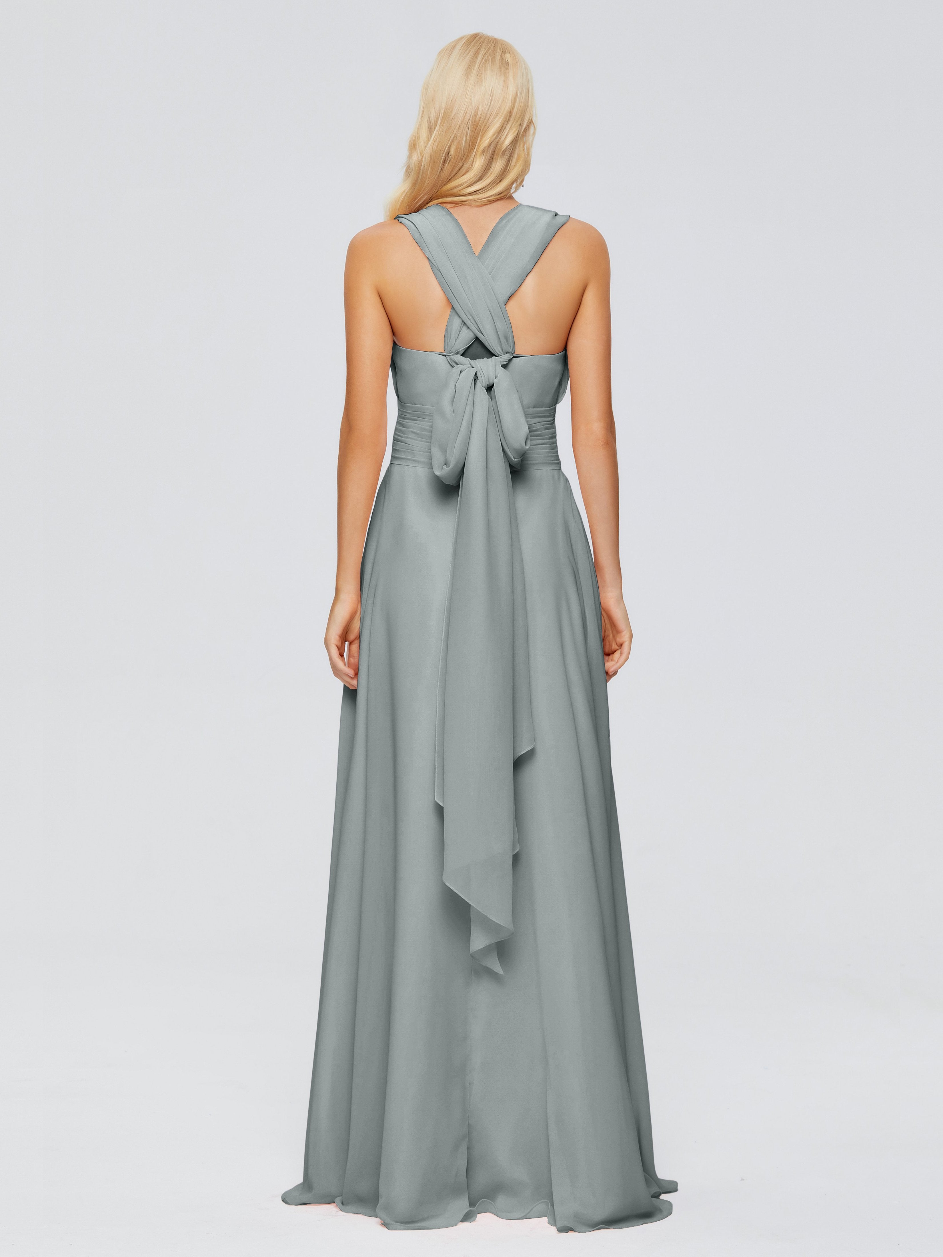 Ximena Straps Ribbon Chiffon Bridesmaid Dresses