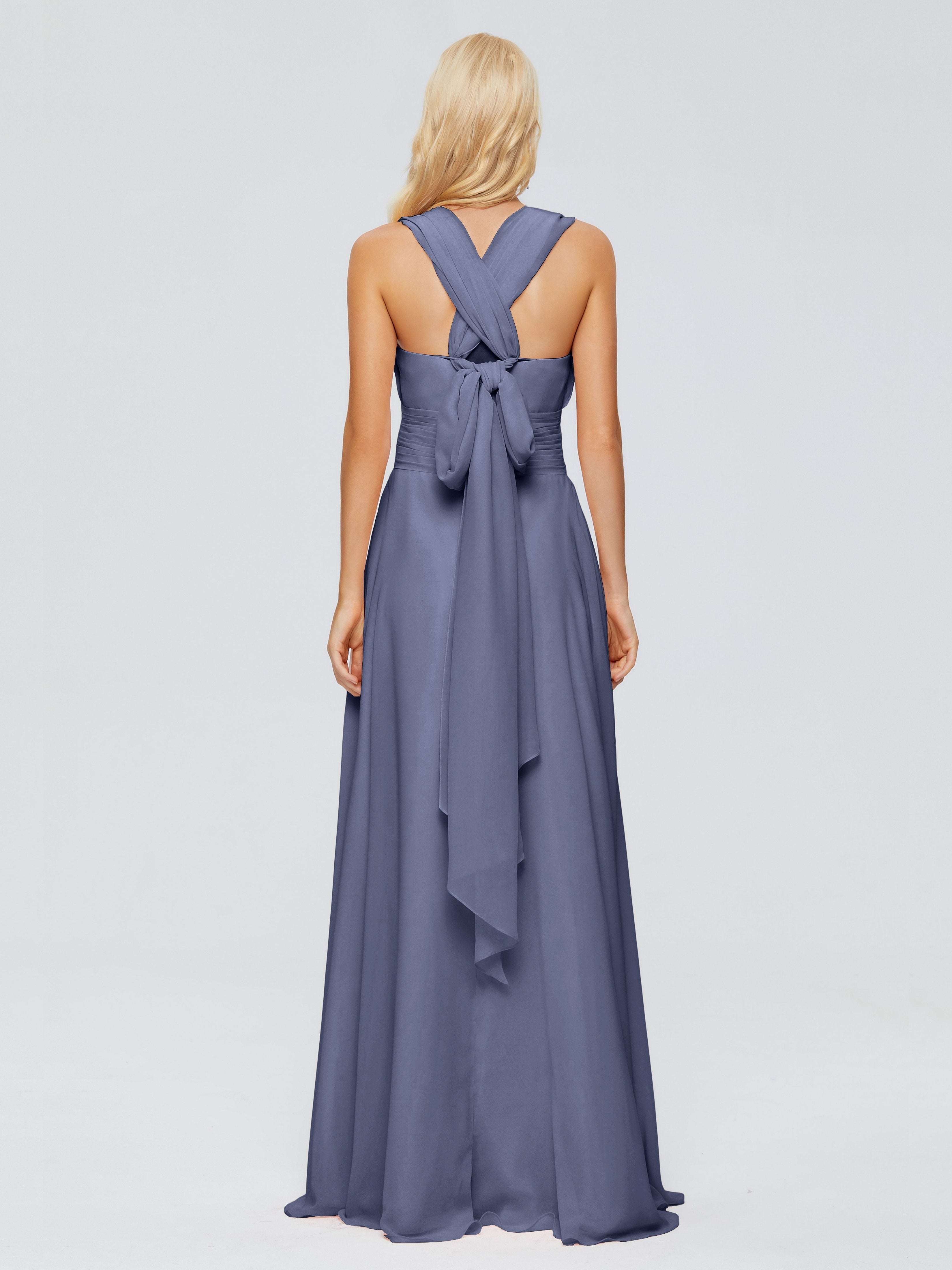 Ximena Straps Ribbon Chiffon Bridesmaid Dresses