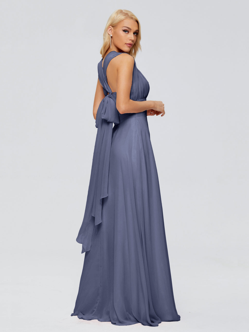 Ximena Straps Ribbon Chiffon Bridesmaid Dresses