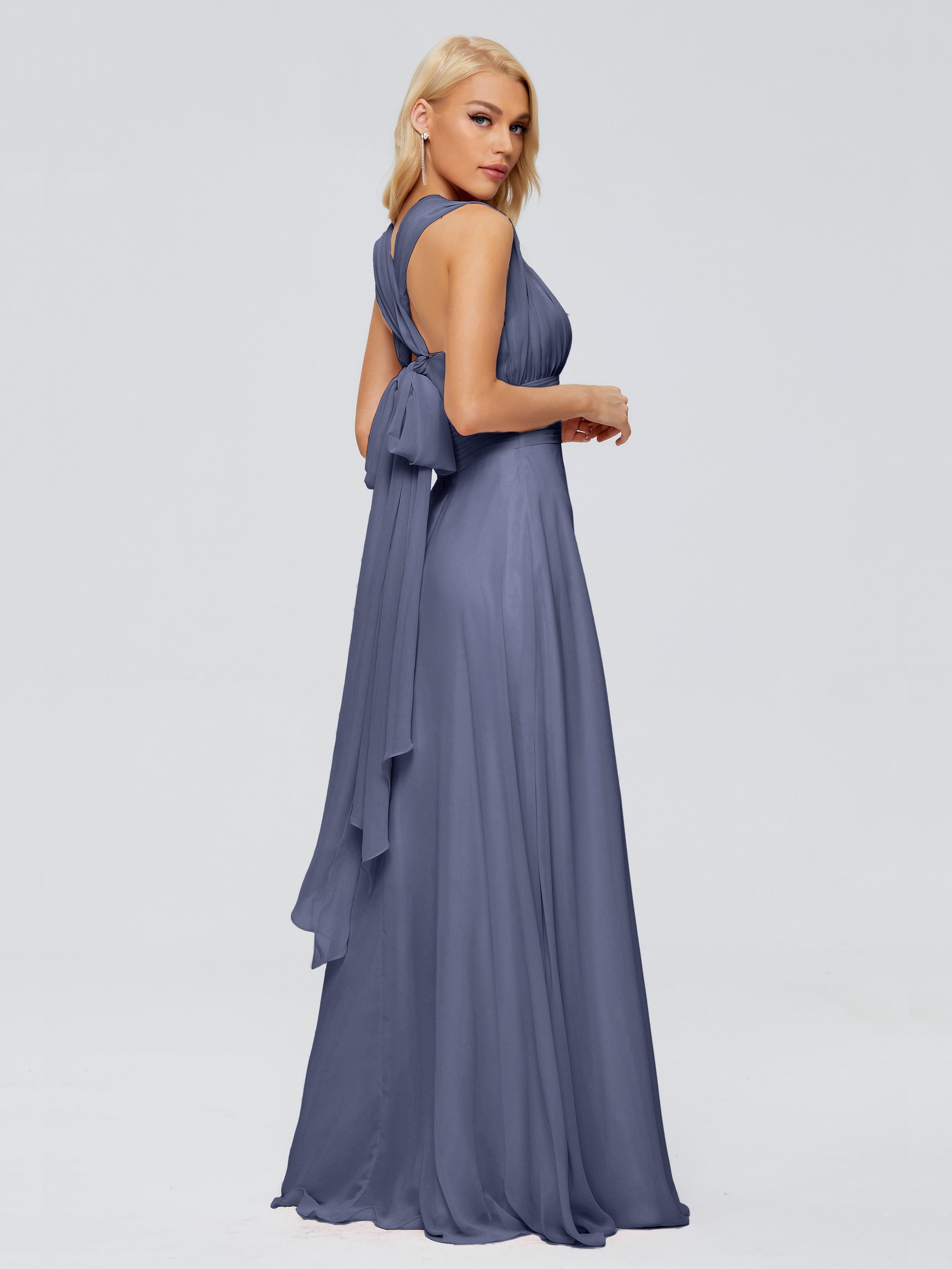 Ximena Straps Ribbon Chiffon Bridesmaid Dresses