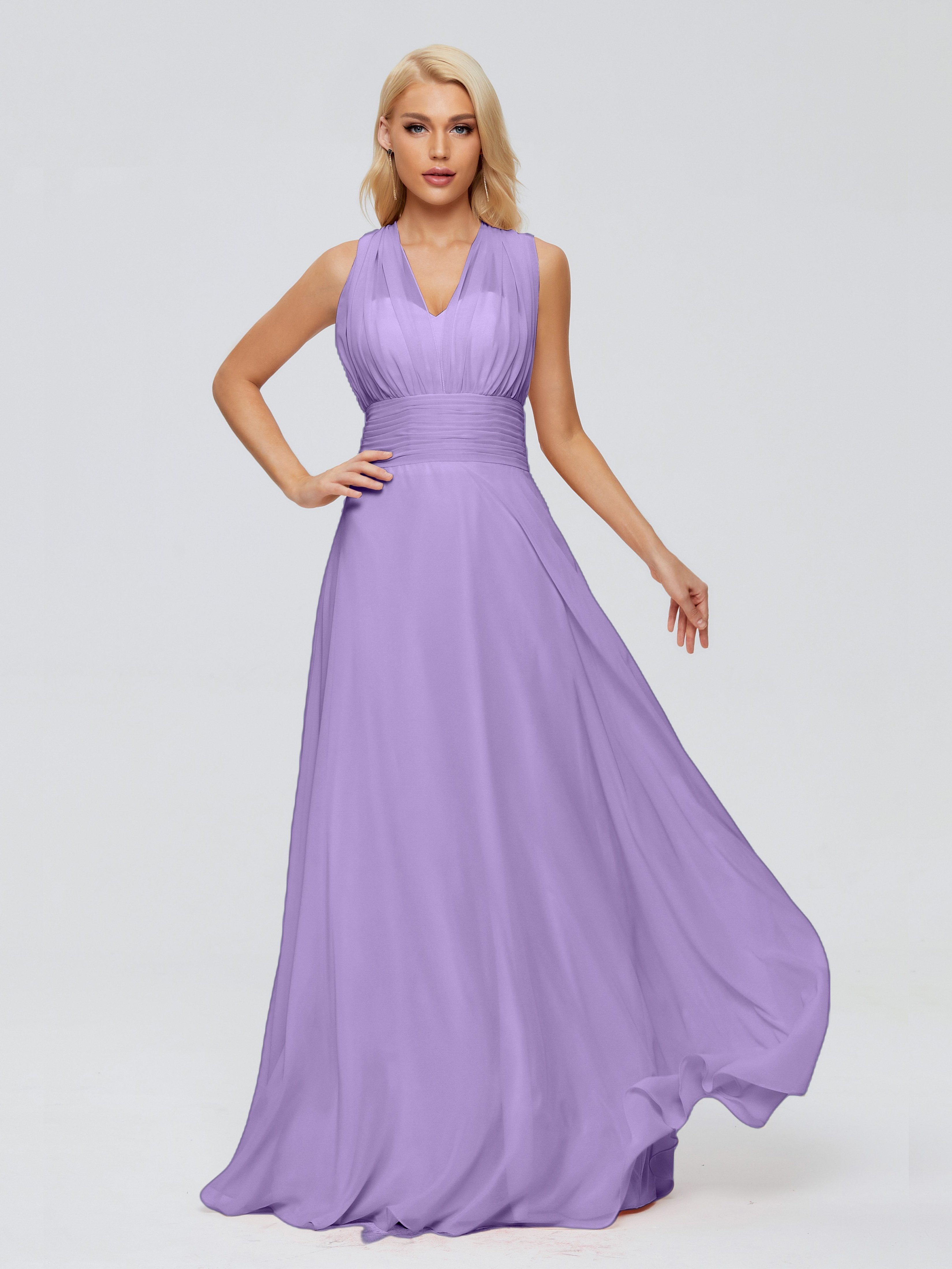 Ximena Straps Ribbon Chiffon Bridesmaid Dresses