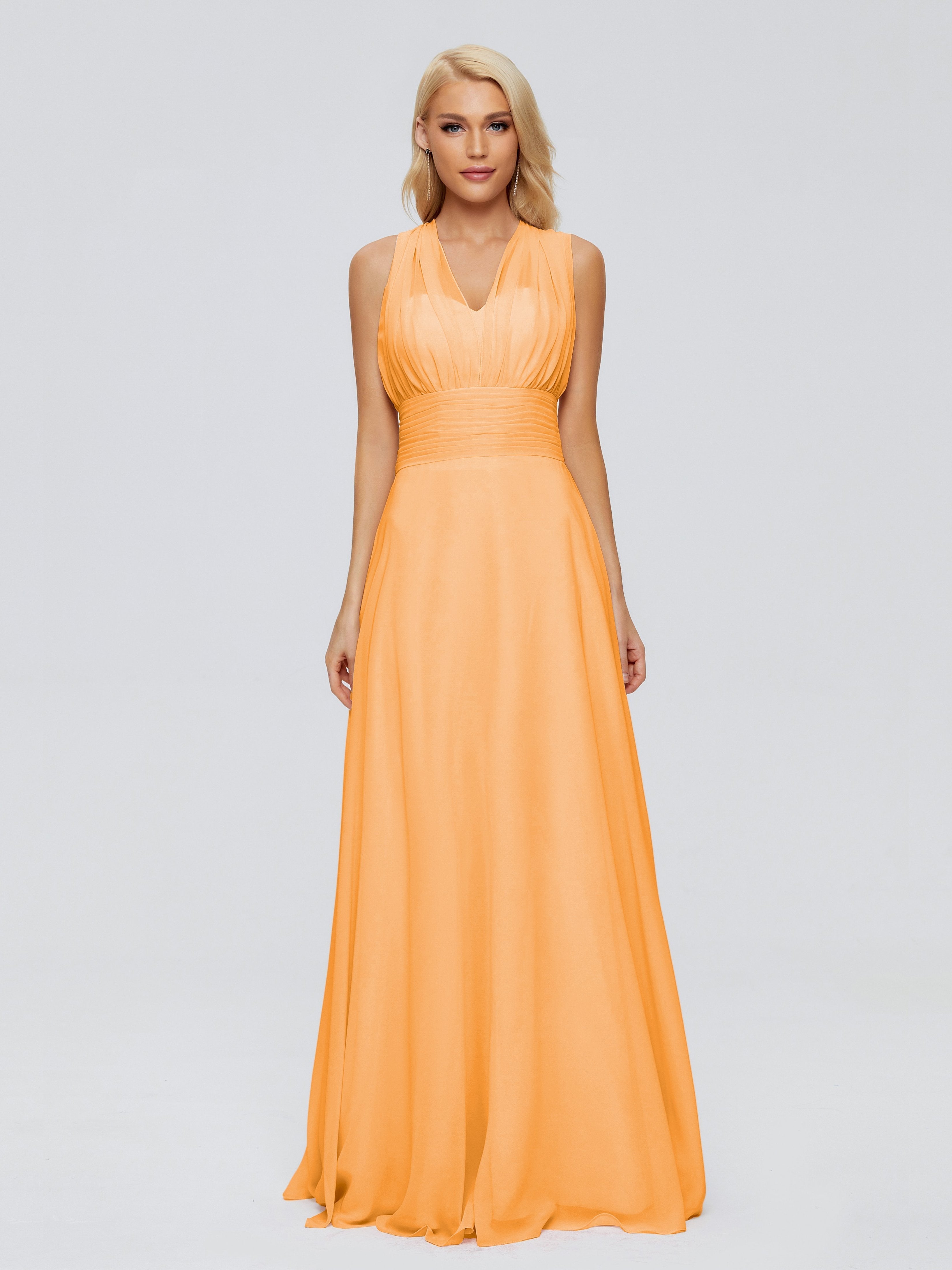 Ximena Straps Ribbon Chiffon Bridesmaid Dresses