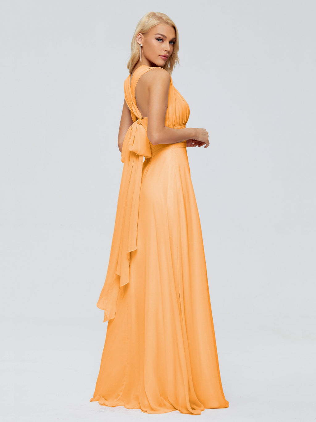 Ximena Straps Ribbon Chiffon Bridesmaid Dresses