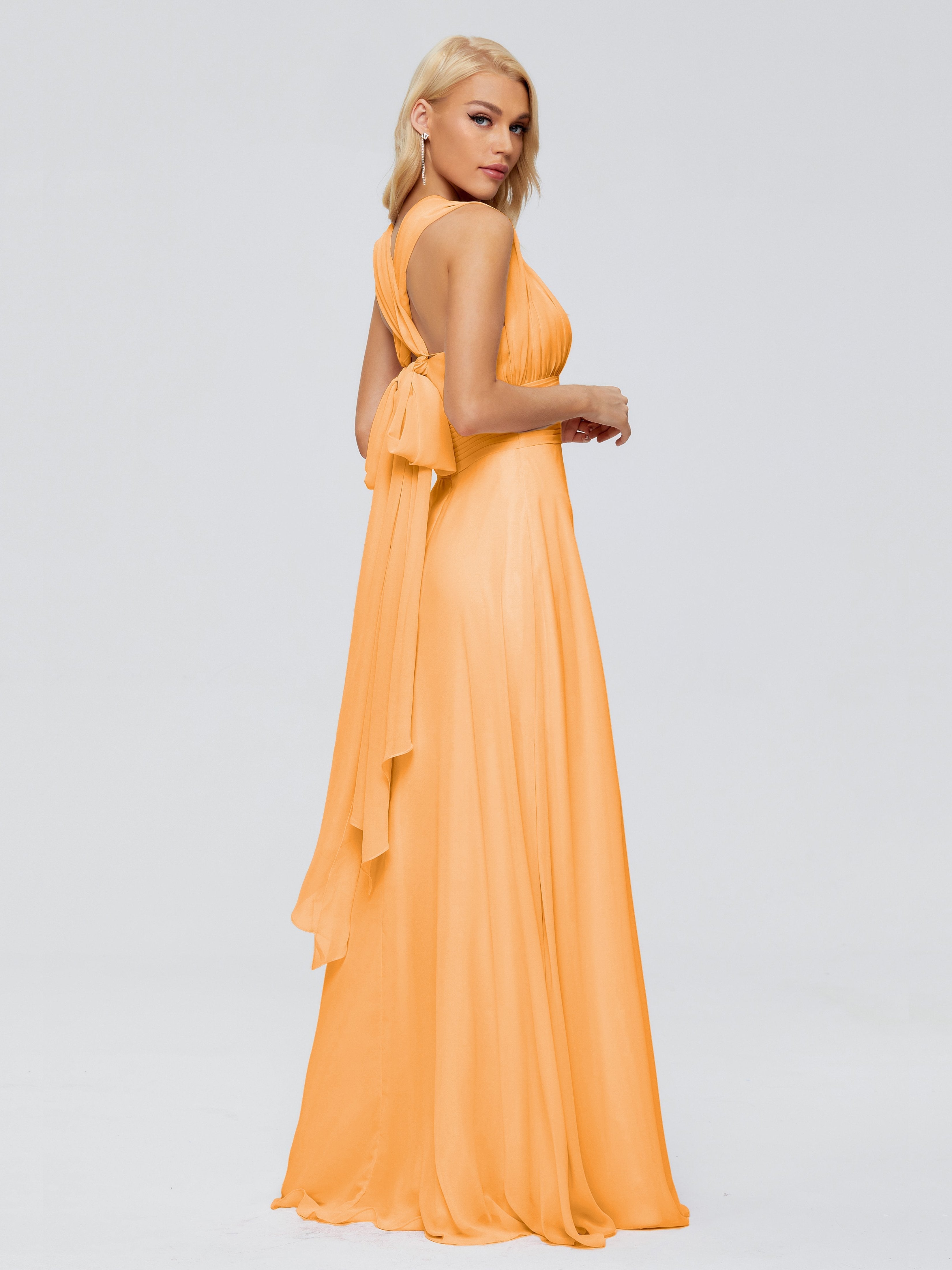 Ximena Straps Ribbon Chiffon Bridesmaid Dresses