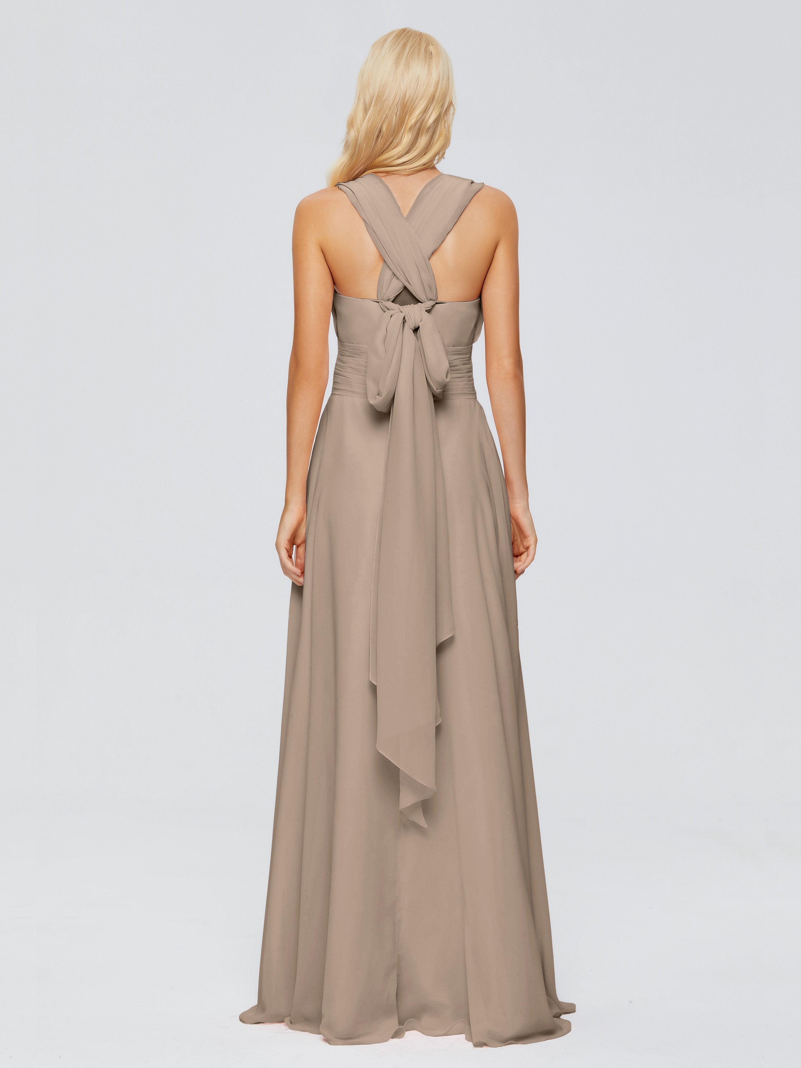 Ximena Straps Ribbon Chiffon Bridesmaid Dresses