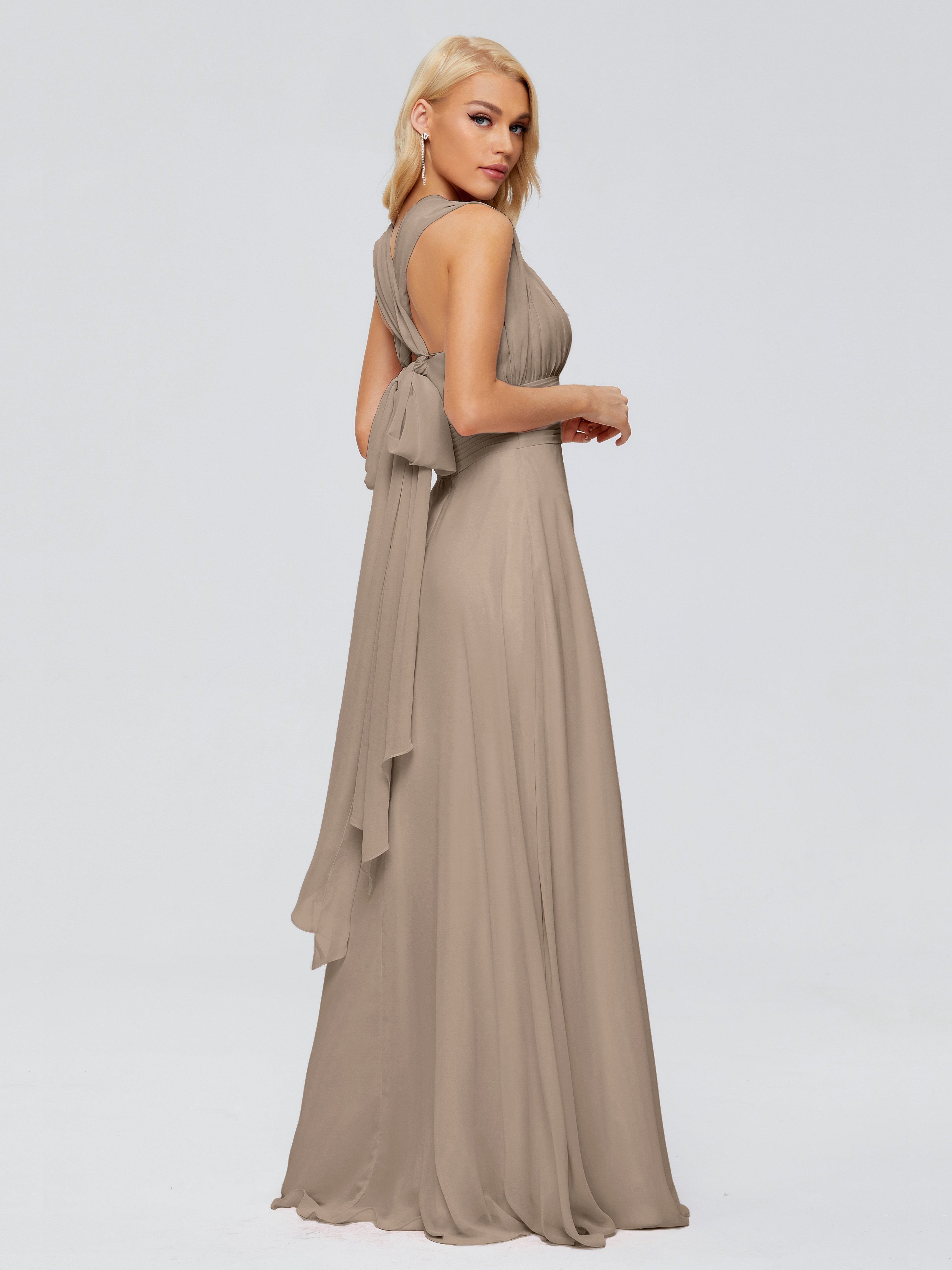 Ximena Straps Ribbon Chiffon Bridesmaid Dresses