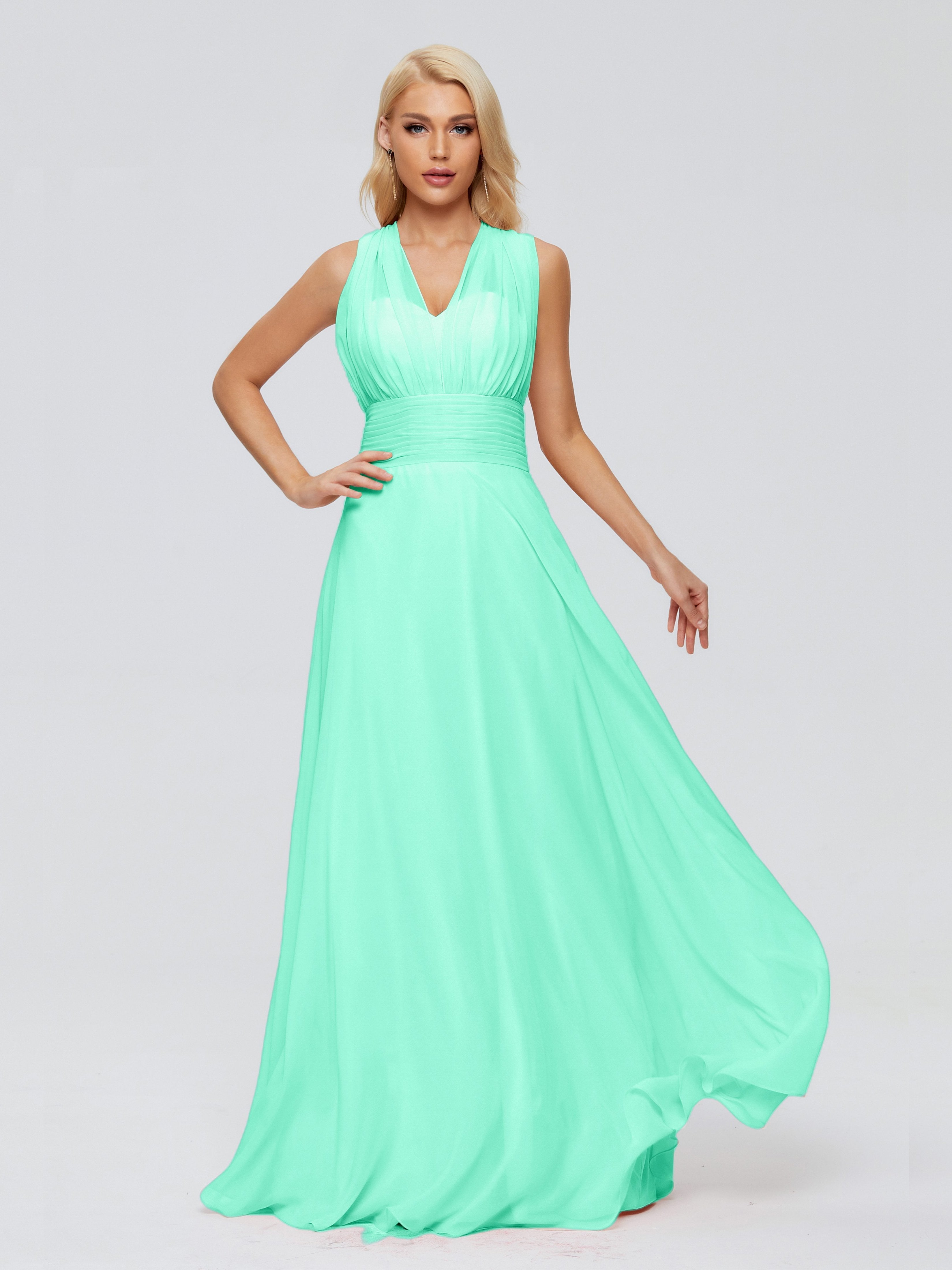Ximena Straps Ribbon Chiffon Bridesmaid Dresses
