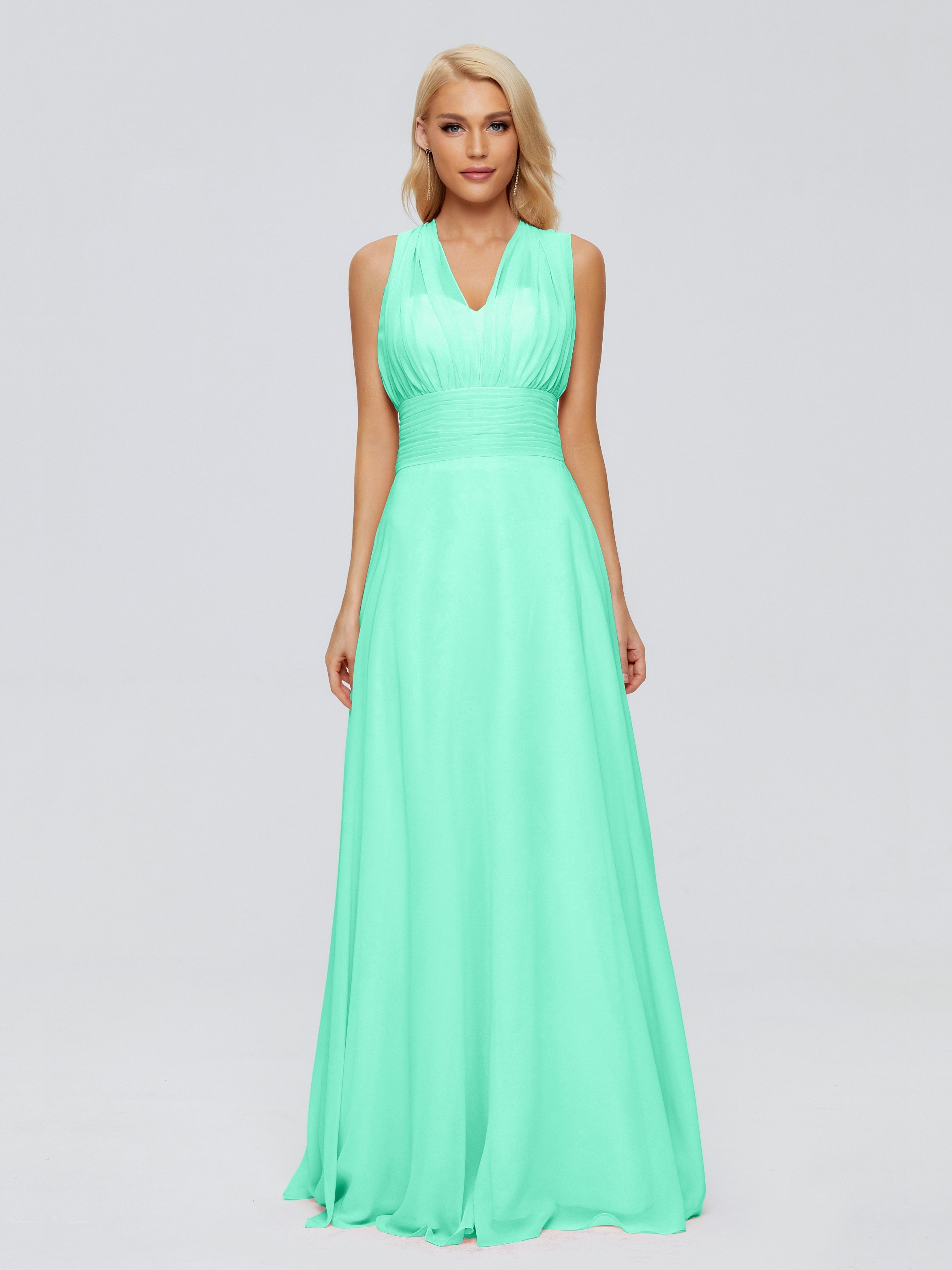 Ximena Straps Ribbon Chiffon Bridesmaid Dresses
