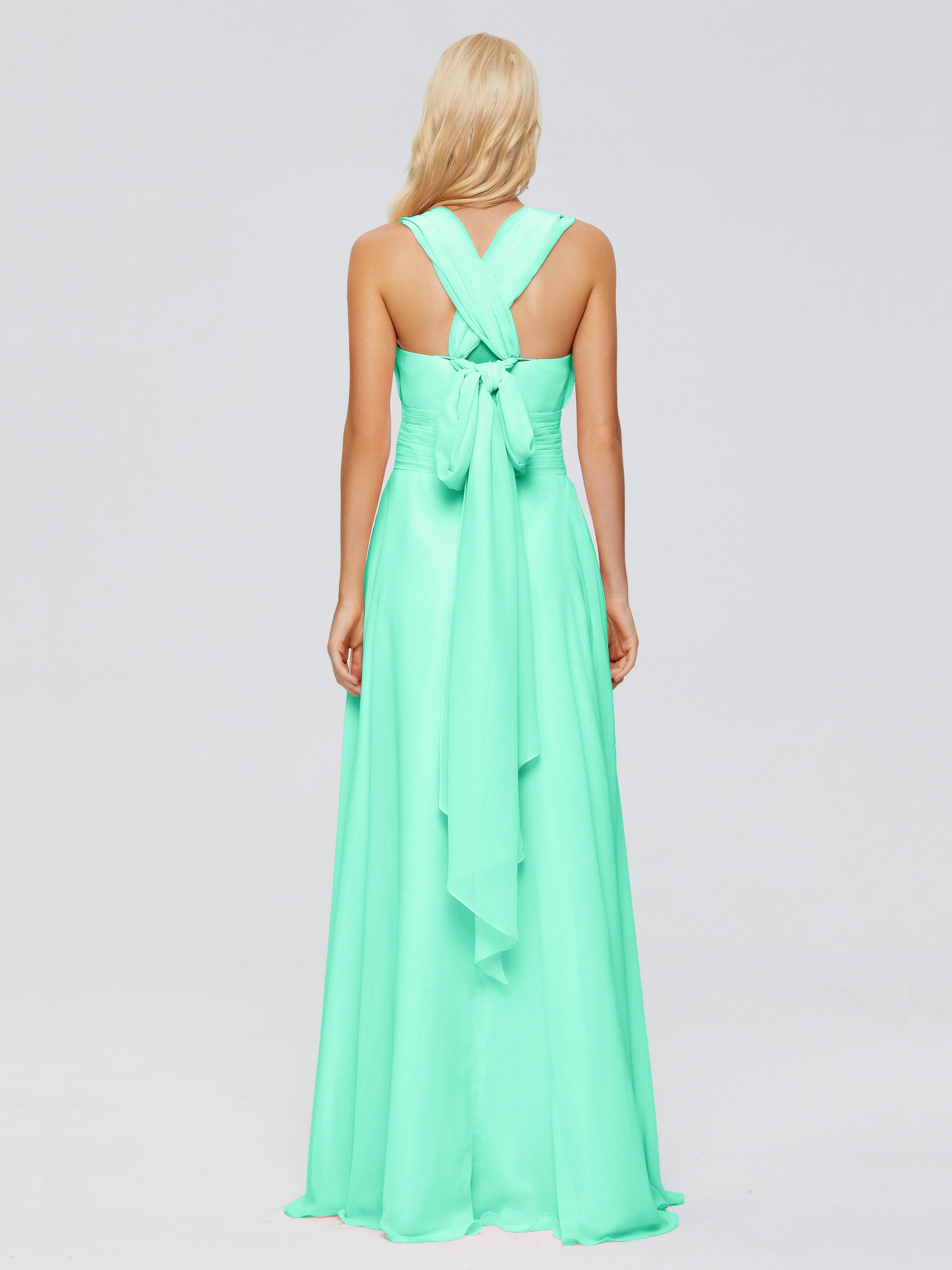 Ximena Straps Ribbon Chiffon Bridesmaid Dresses