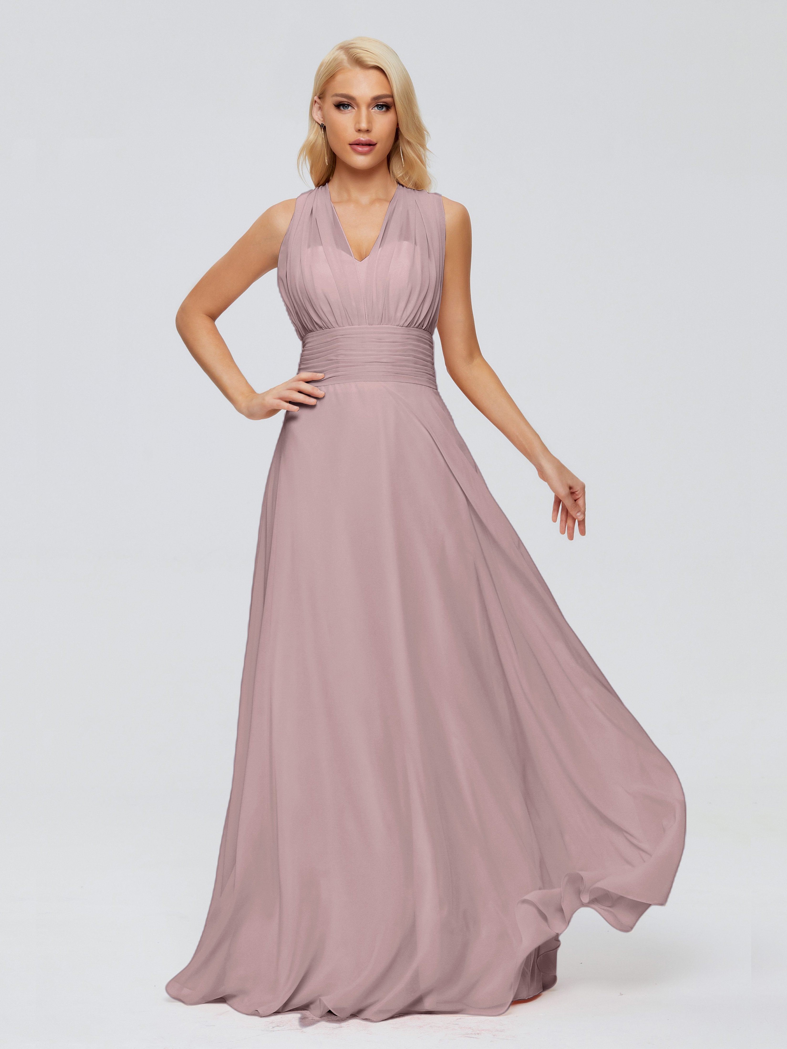 Ximena Straps Ribbon Chiffon Bridesmaid Dresses