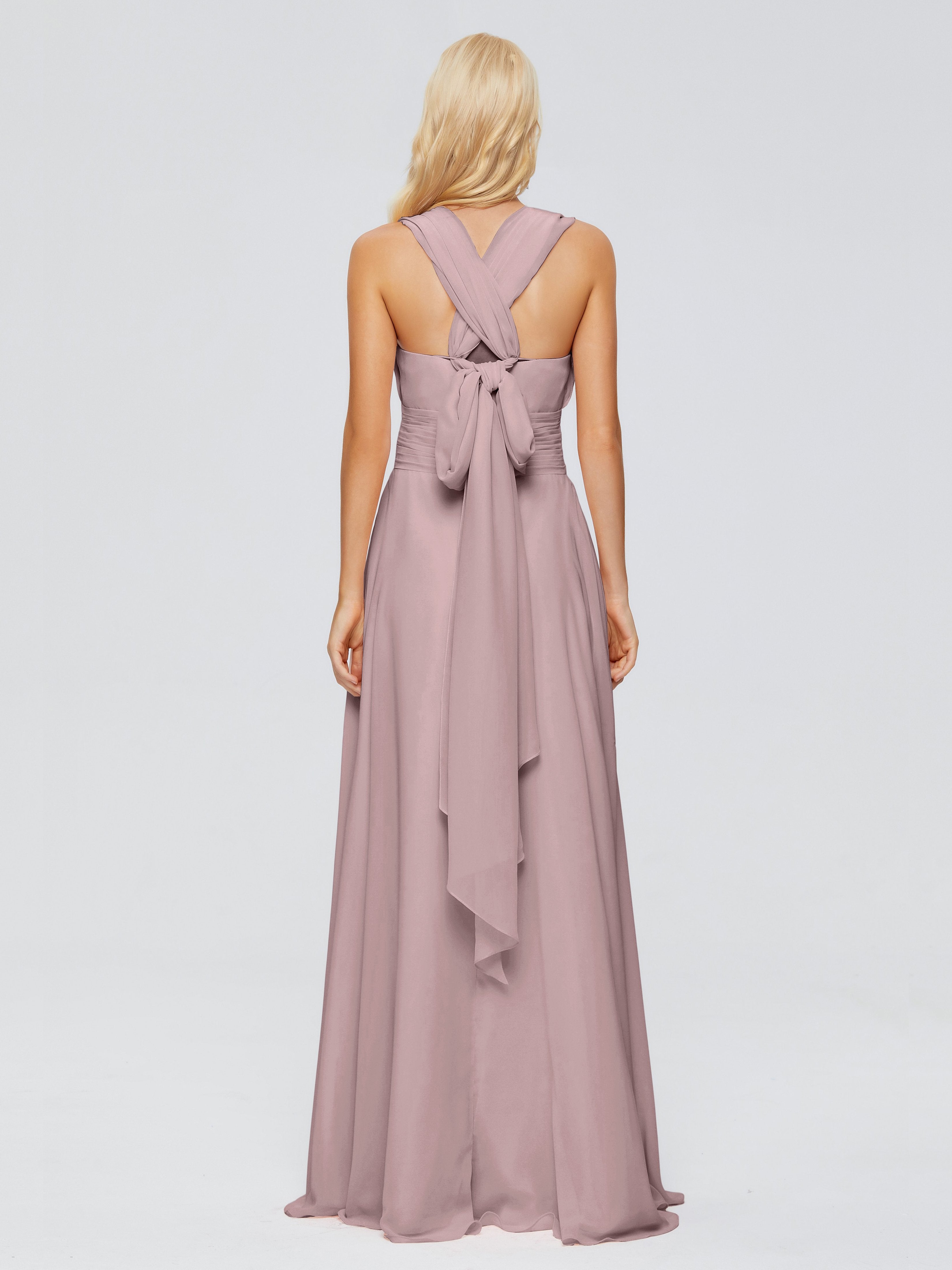 Ximena Straps Ribbon Chiffon Bridesmaid Dresses
