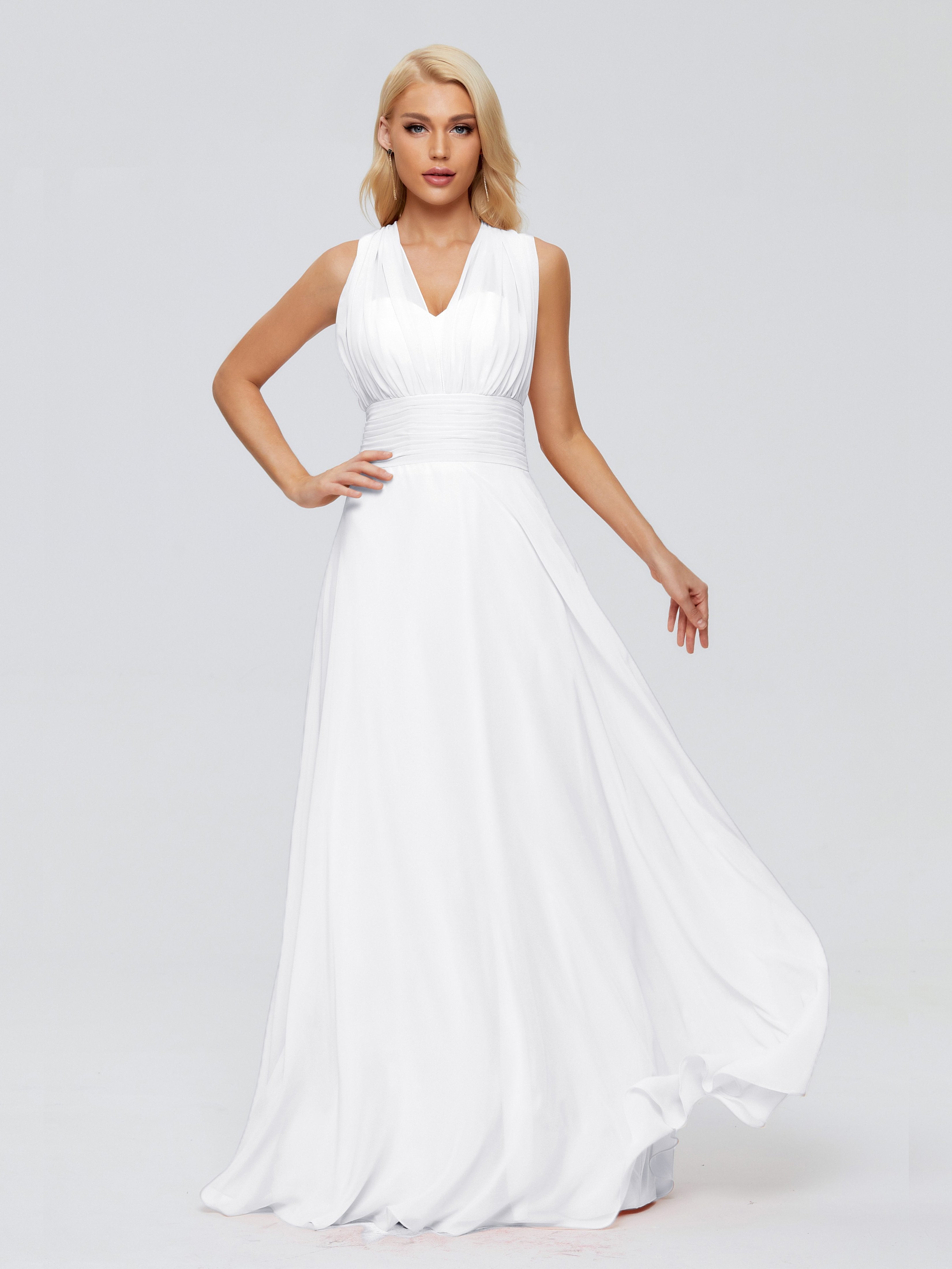 Ximena Straps Ribbon Chiffon Bridesmaid Dresses