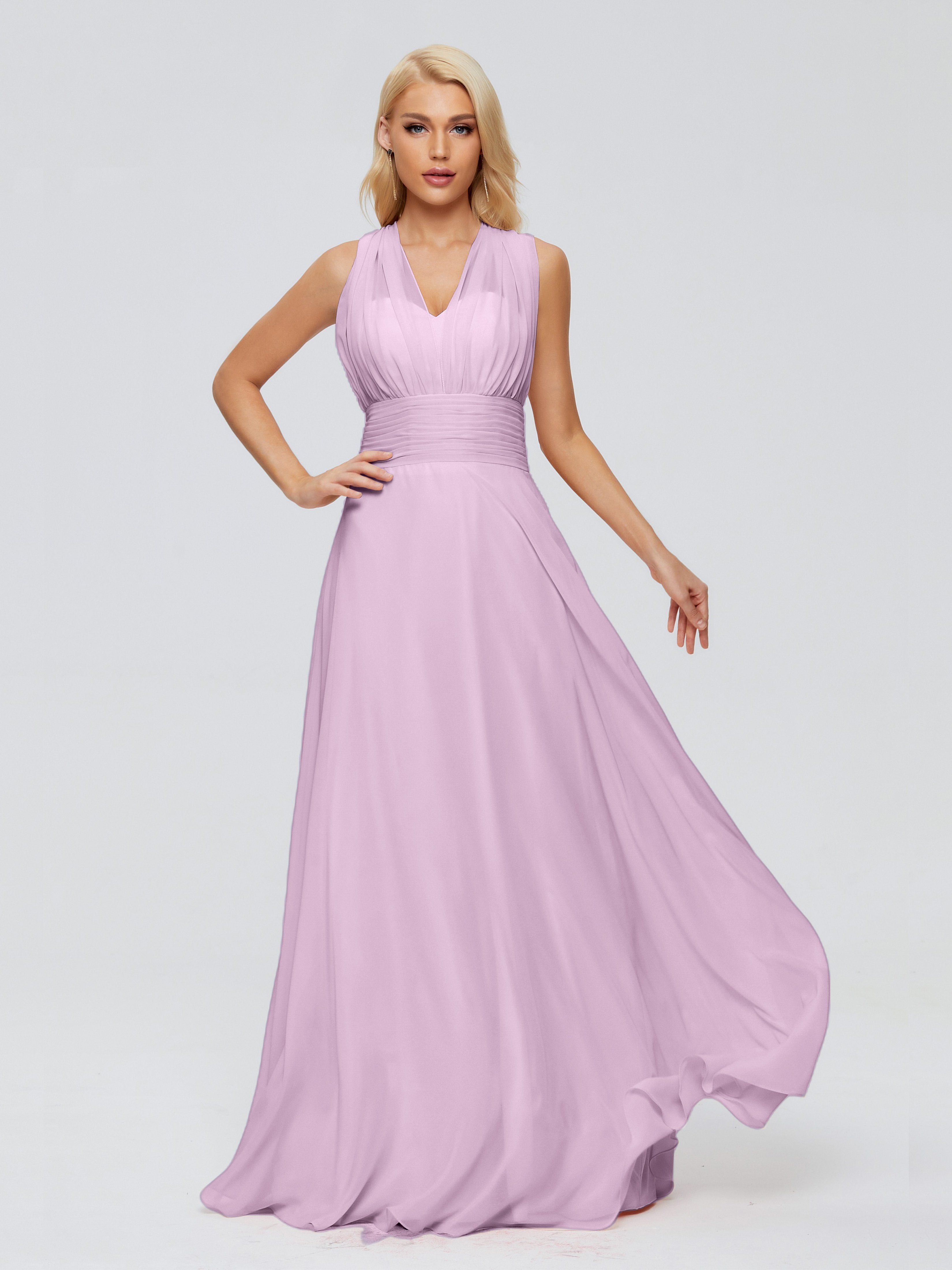 Ximena Straps Ribbon Chiffon Bridesmaid Dresses